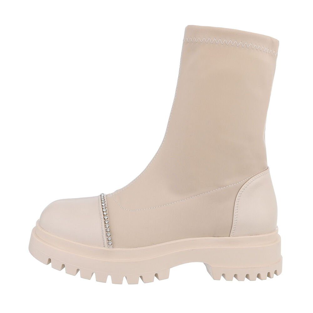 Ital-Design Damen Freizeit Plateaustiefelette (84989765) Blockabsatz günstig online kaufen