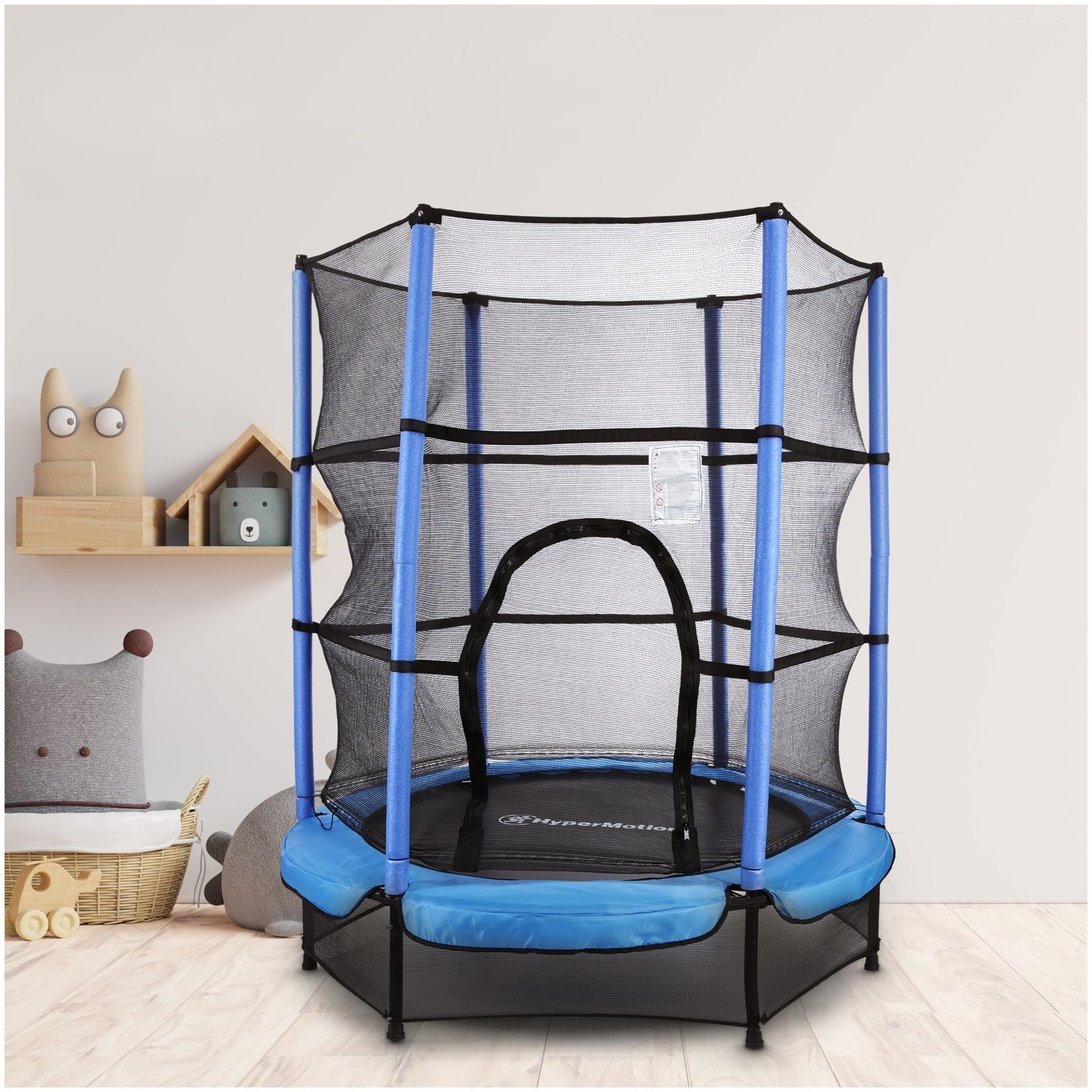 HyperMotion Gartentrampolin Heimtrampolin 140 cm mit Schutznetz, für Kinder von 3-6 Jahren, Ø 25 cm