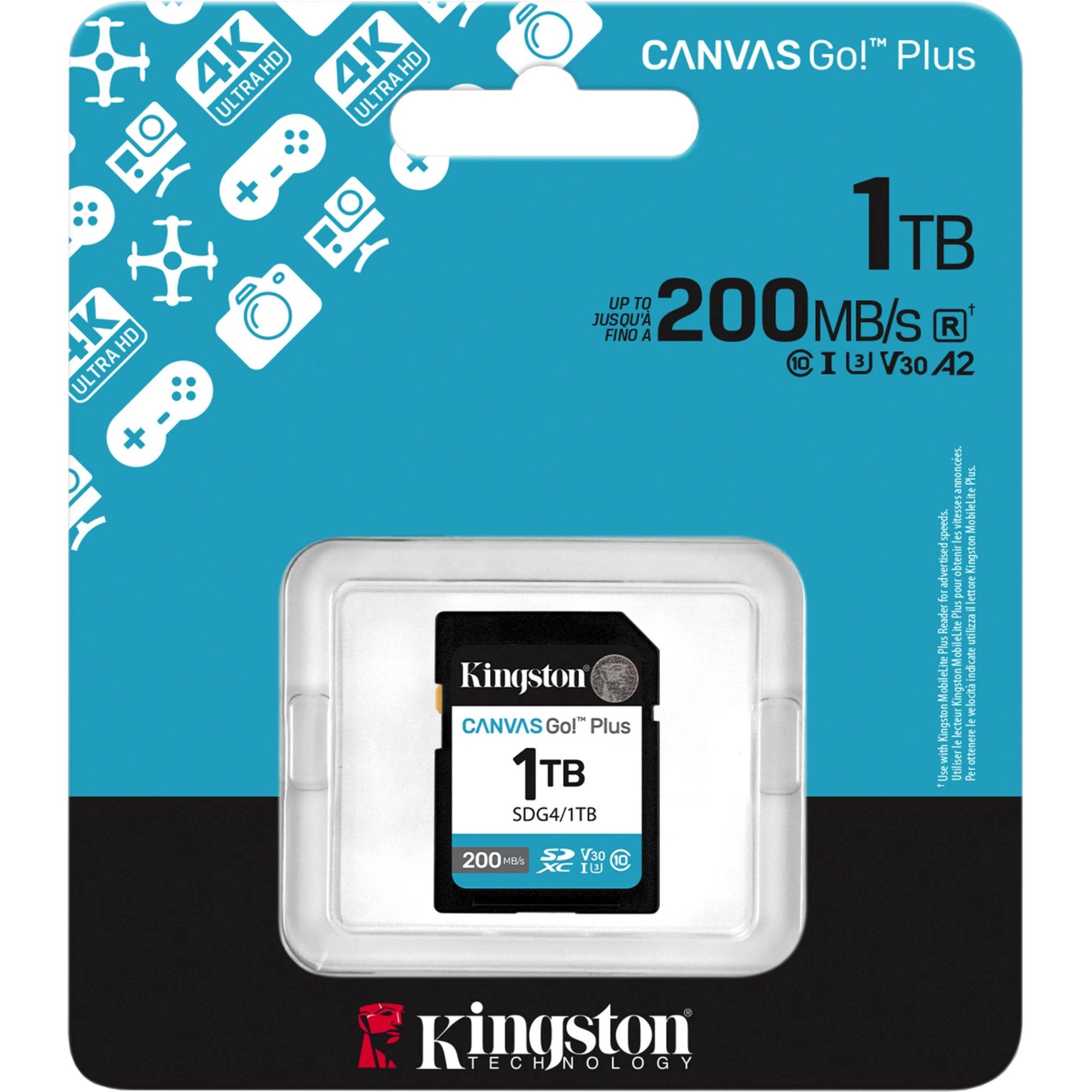 Kingston Kingston Canvas Go! Plus 1TB SDXC, Speicherkarte, externer Speicher (1.024 GB GB)