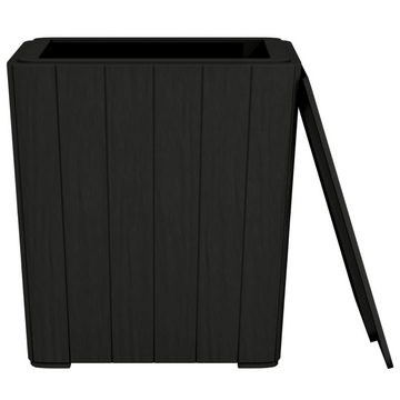 vidaXL Gartentisch Gartentisch mit Abnehmbarer Tischplatte Schwarz Polypropylen (1-St)