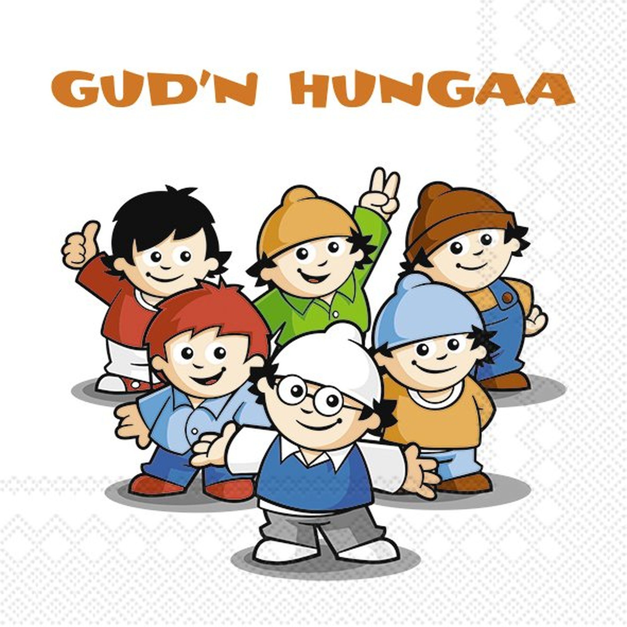 Ihr Ideal Home Range GmbH Papierserviette Servietten 33x33cm GUD'N HUNGAA orang Tissue, 3lagig [ 603505 ]