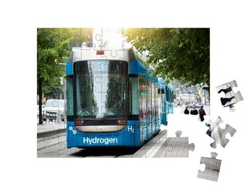 puzzleYOU Puzzle Eine Wasserstoff-Brennstoffzellen-Straßenbahn, 48 Puzzleteile, puzzleYOU-Kollektionen Straßenbahnen