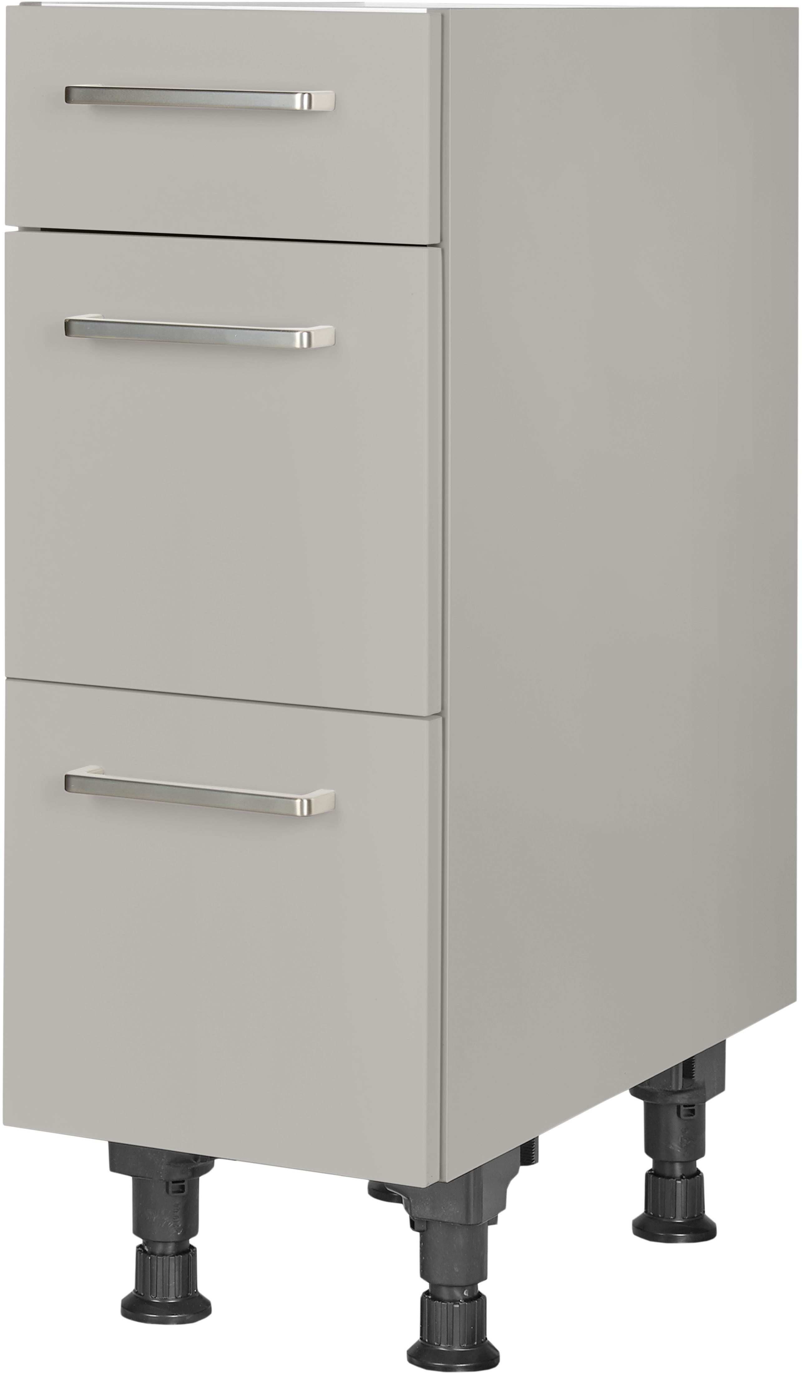 nobilia® Unterschrank "Touch", vormontiert, mit höhenverstellbaren Sockelfüßen, in den Breiten 30, 45, 60 und 90 cm, mit Schubkasten und Auszügen