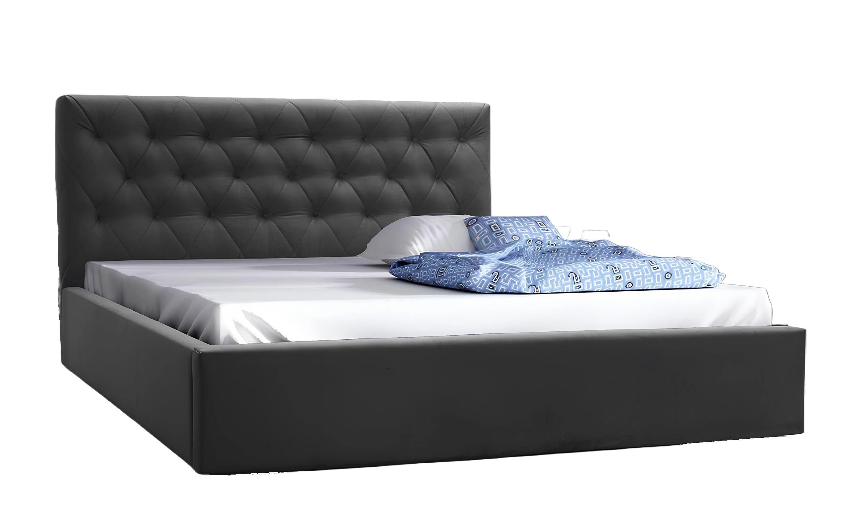 Bett Neues Chesterfield Luxus-Doppelbett im Stil von Möbeln für