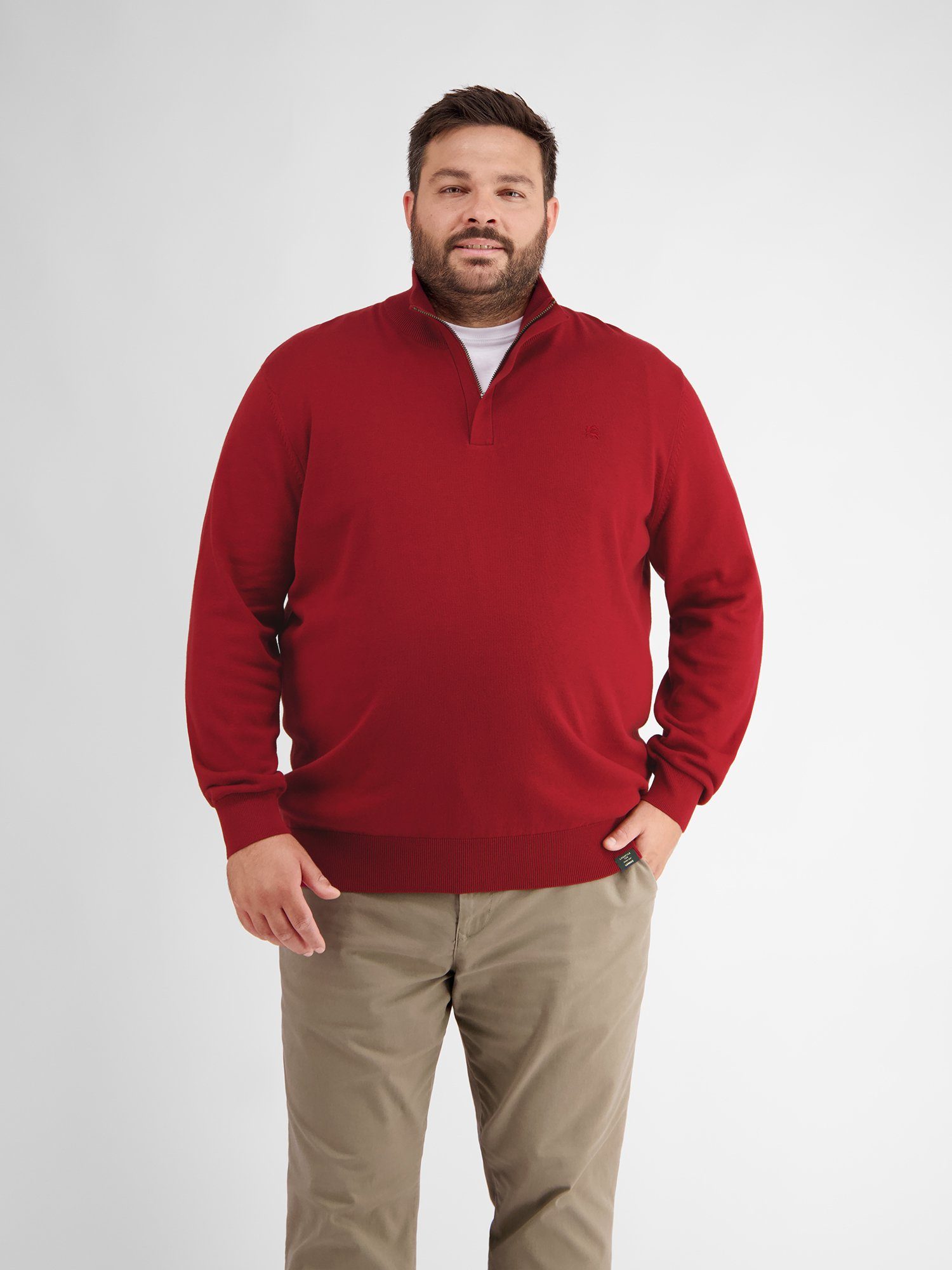 Strickpullover Troyer in Flachstrickqualität