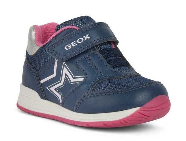 Geox B RISHON GIRL A Lauflernschuh Кроссовки, Klettstiefel mit schöner Stern-Applikation