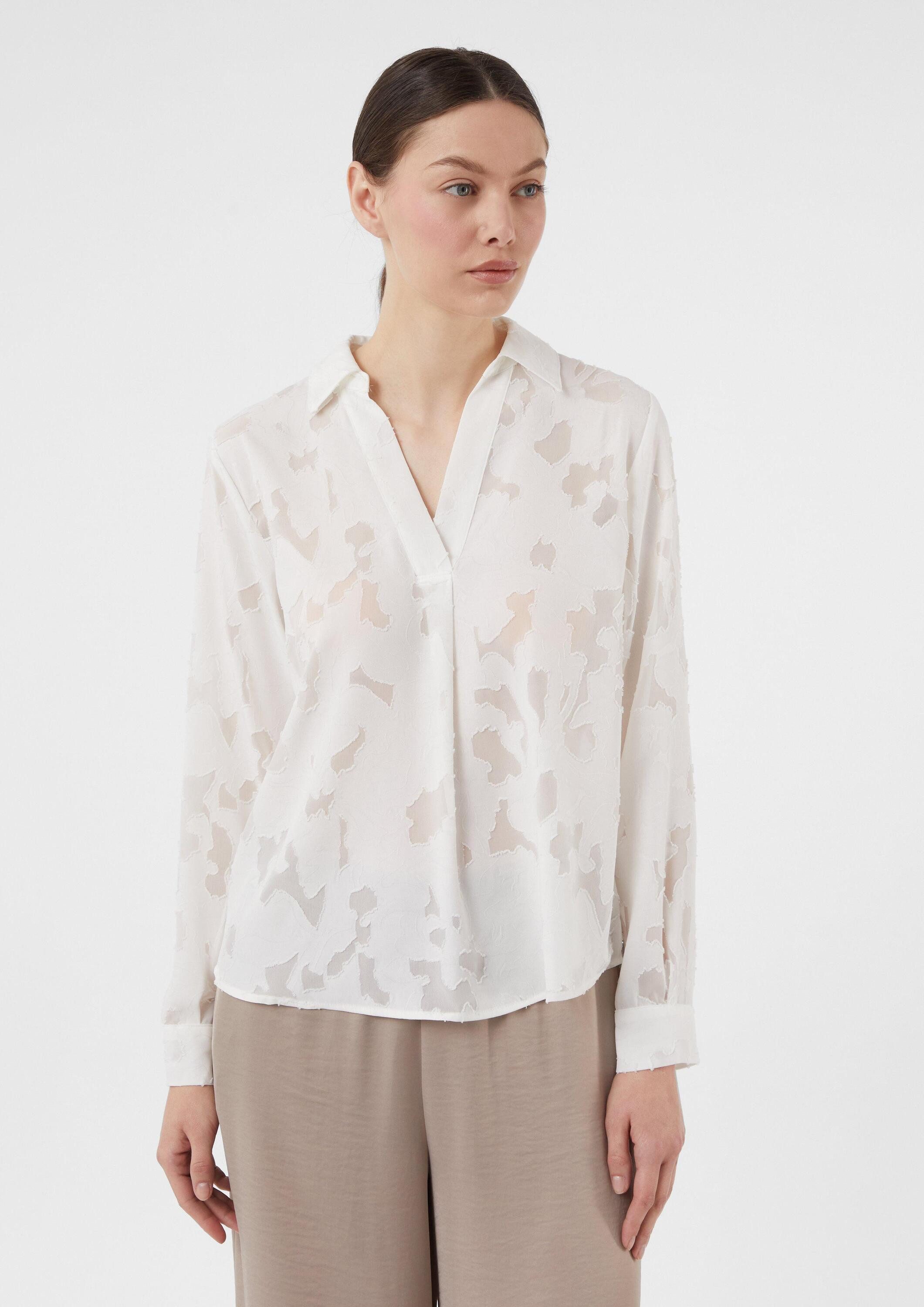 comma Langarmbluse Bluse (1-tlg)