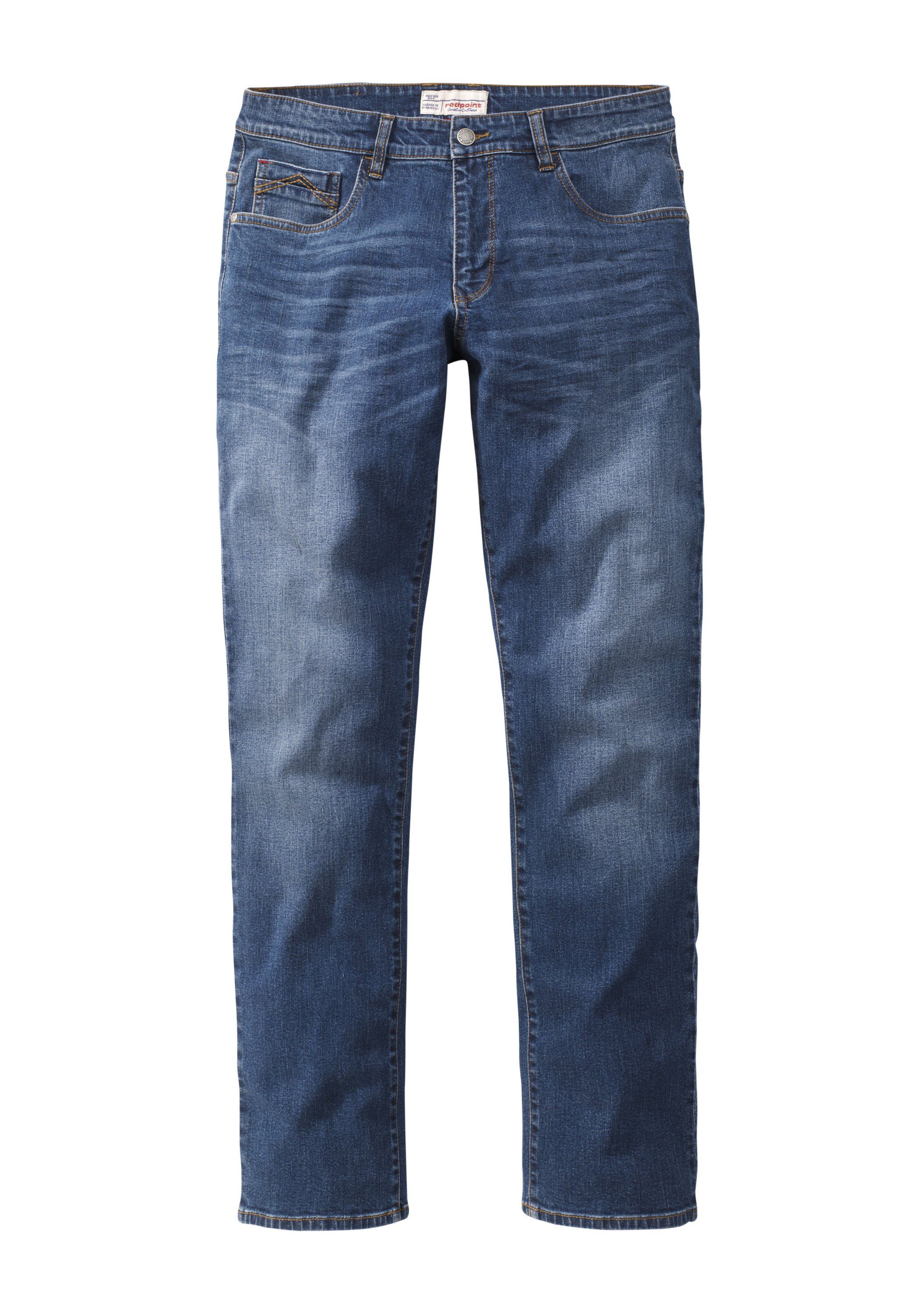 5-Pocket-Jeans Barrie stone Denim Redpoint dark used Jeans Stretchanteil Modern-Fit mit