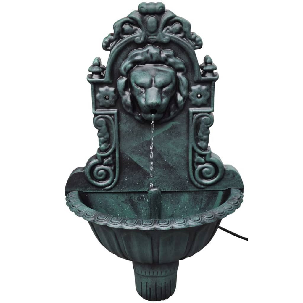 vidaXL Gartenbrunnen Wandbrunnen Löwenkopf Design