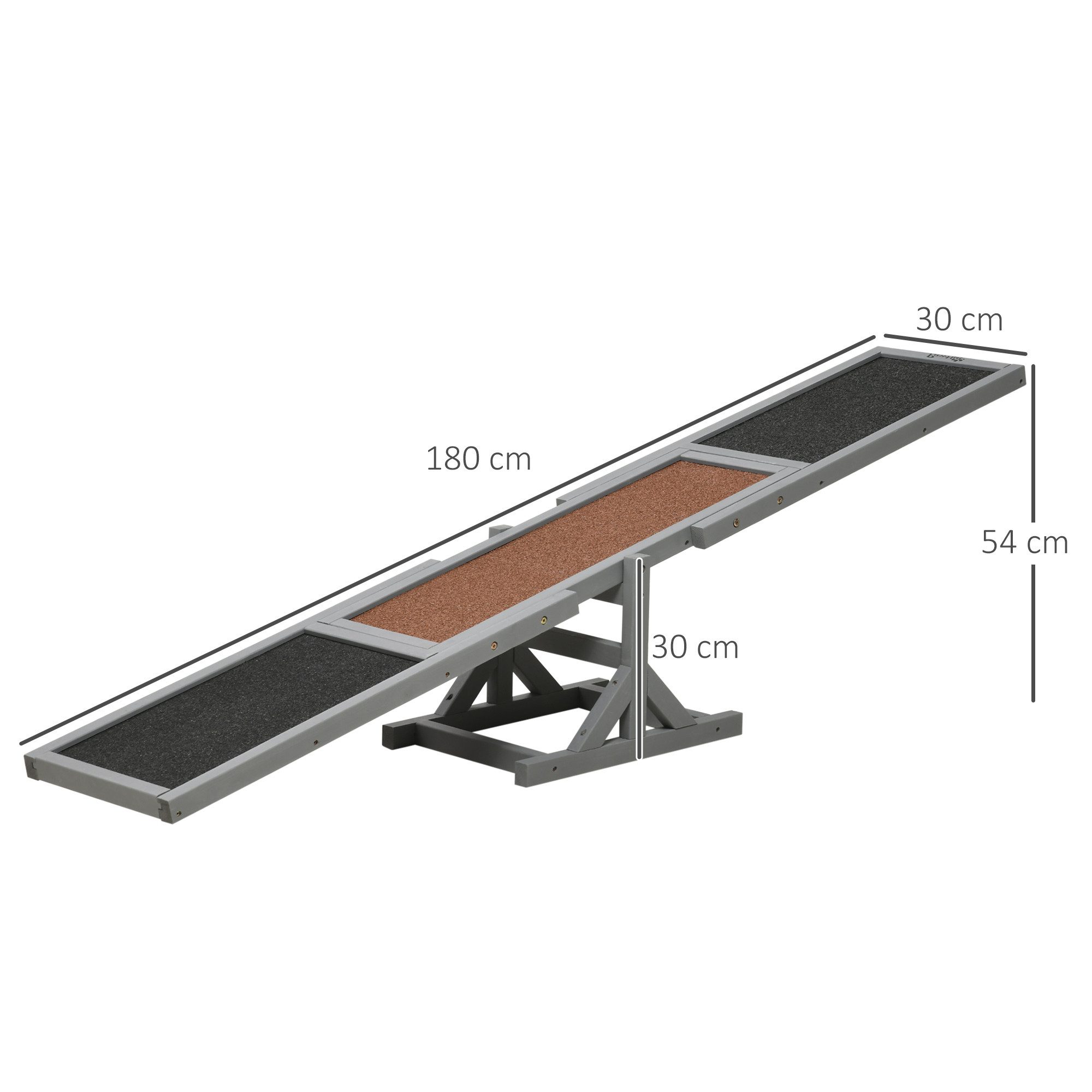 MC Star Agility-Hürde Hundewippe Agility Wippe aus Holz für Hunde, Training & Hundesport, für große Hunde, 180x30x30cm