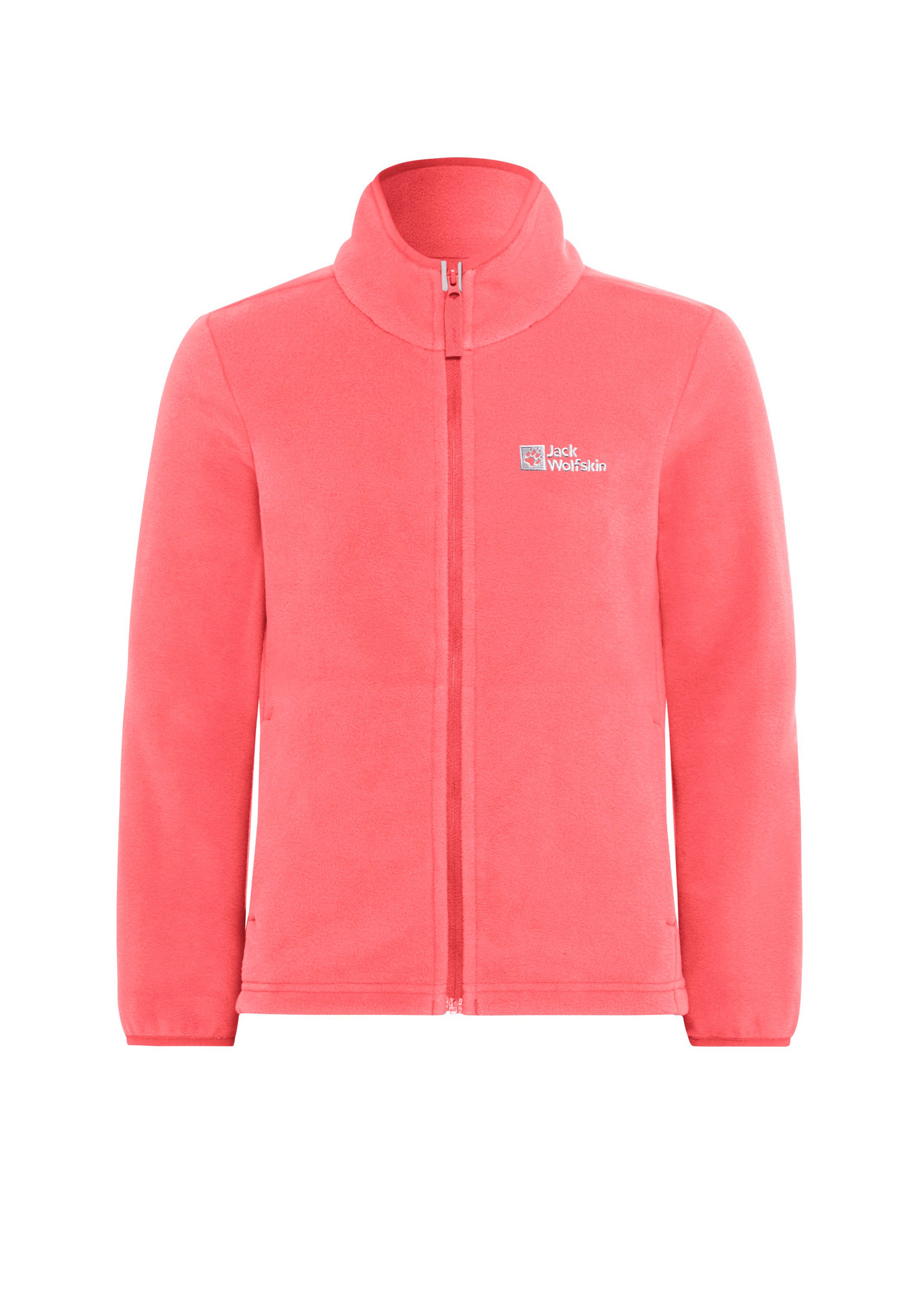 Jack Wolfskin Fleecejacke TAUNUS JACKET K hochschließender Kragen, mit Reißverschluss, atmungsaktiv