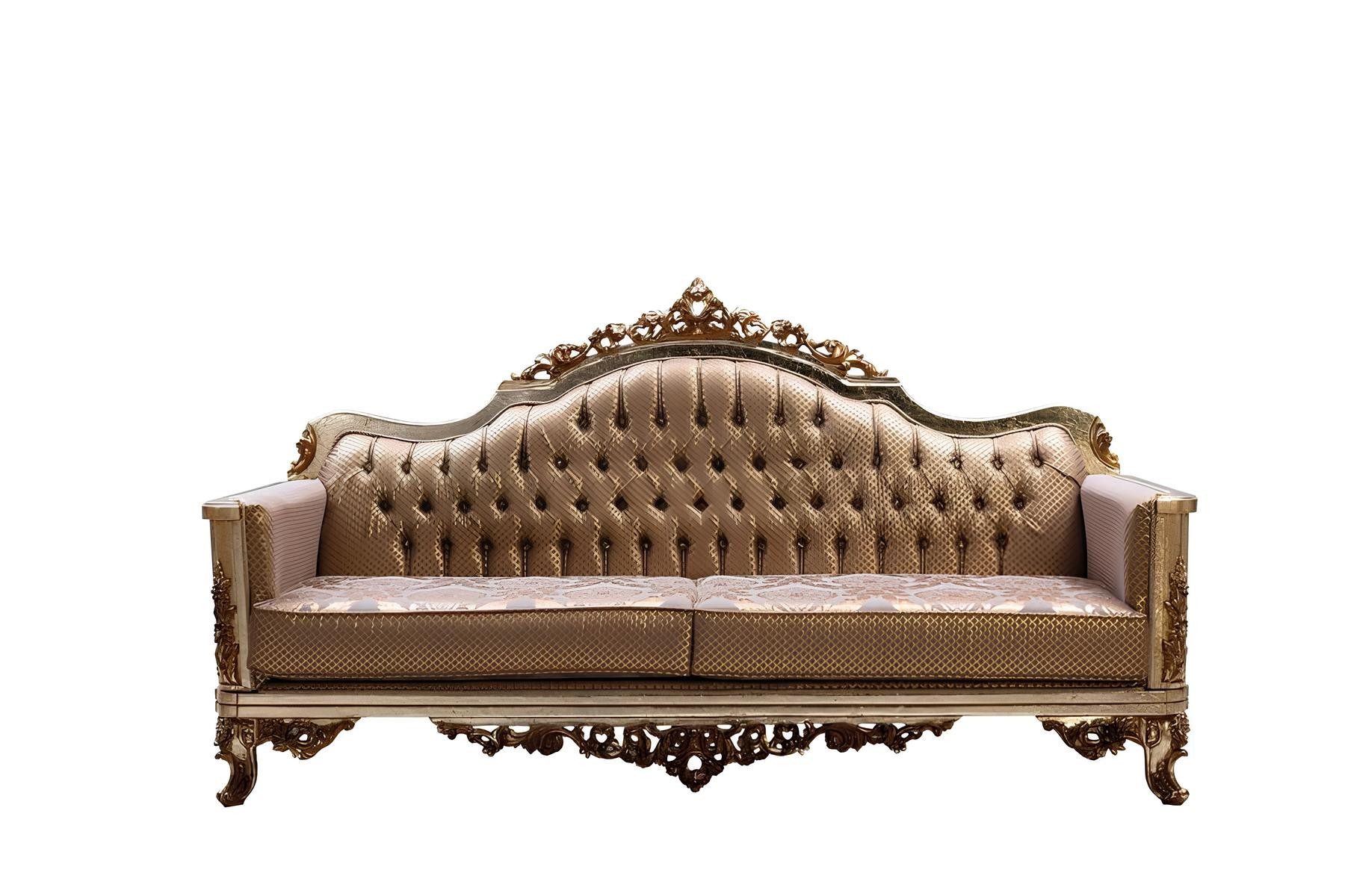 JVmoebel Chesterfield-Sofa Luxus Sofa in klassischem Design aus hochwertigem Textil, 1 Teile, Made in Europa