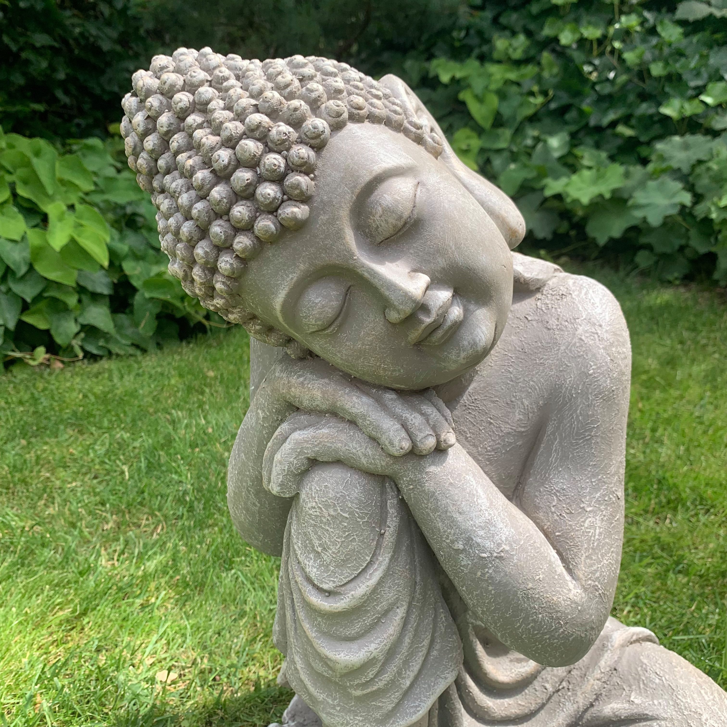 Buddhafigur Feng Shui Fensterbank Deko Buddha Statue Zen Figur