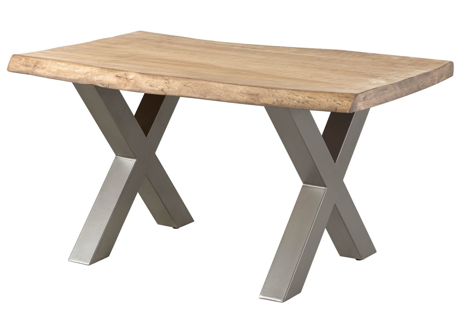 Massivmoebel24 Esstisch FREEFORM Mango Massivholz beige (Massivholz zerlegt 58 kg FREEFORM), Mango 140x90x77 cm (BxTxH) beige lackiert