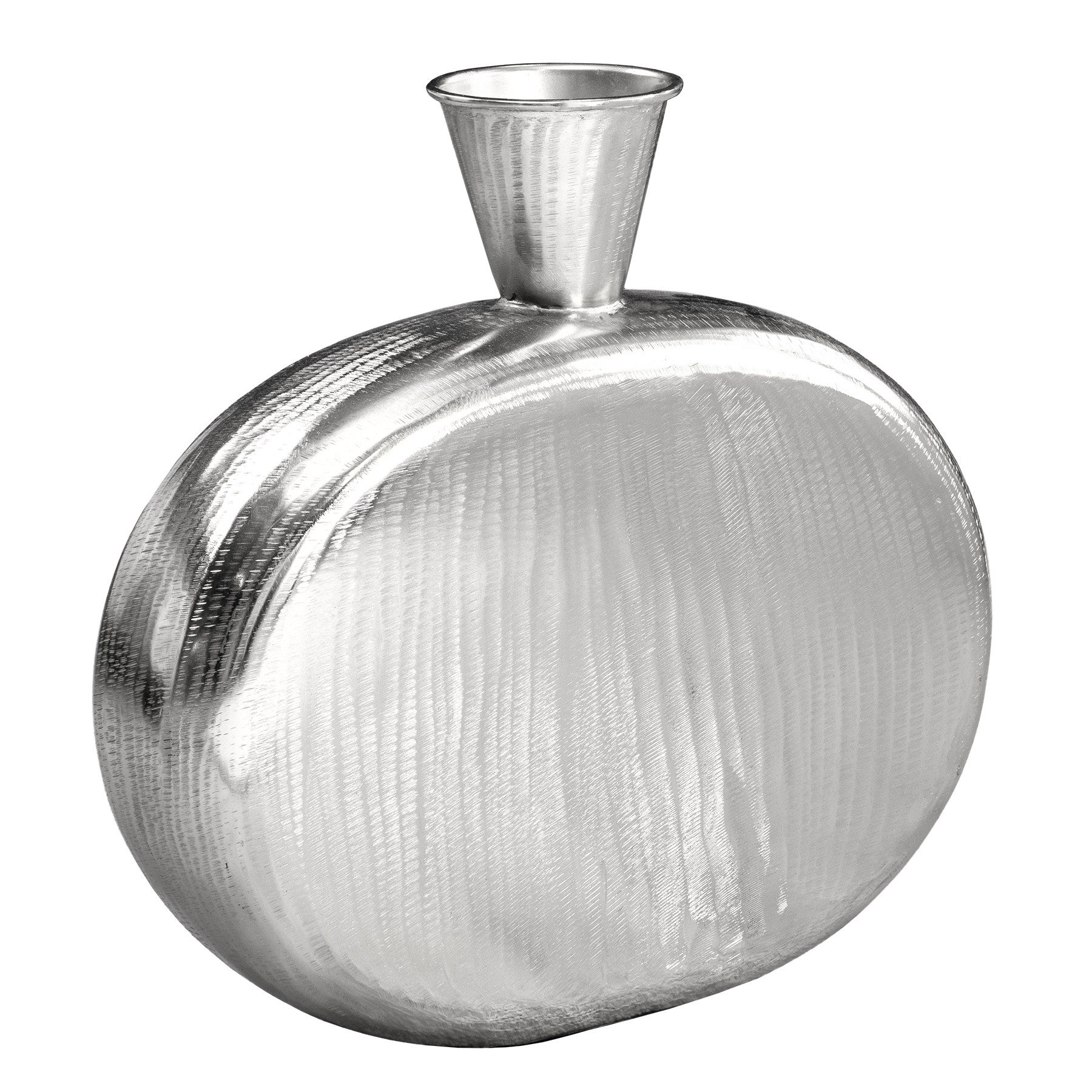 Dekovase ORIENT L 50cm silber · Design-Blumenvase aus Metall
