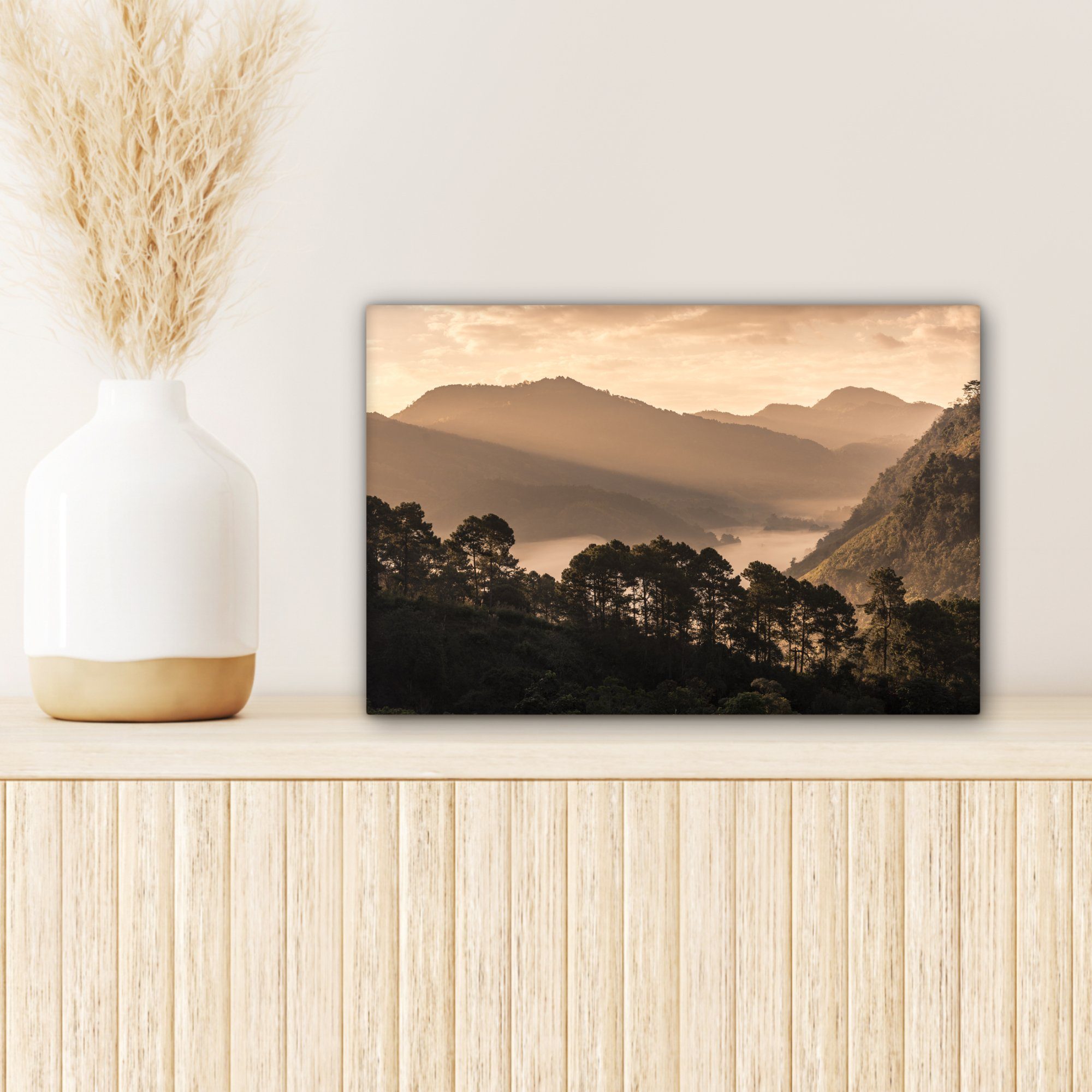 Wandbild Sepia-Fotodruck, OneMillionCanvasses® Berglandschaft St), Leinwandbild bunt (1 Wanddeko, cm Aufhängefertig, 30x20 Leinwandbilder,