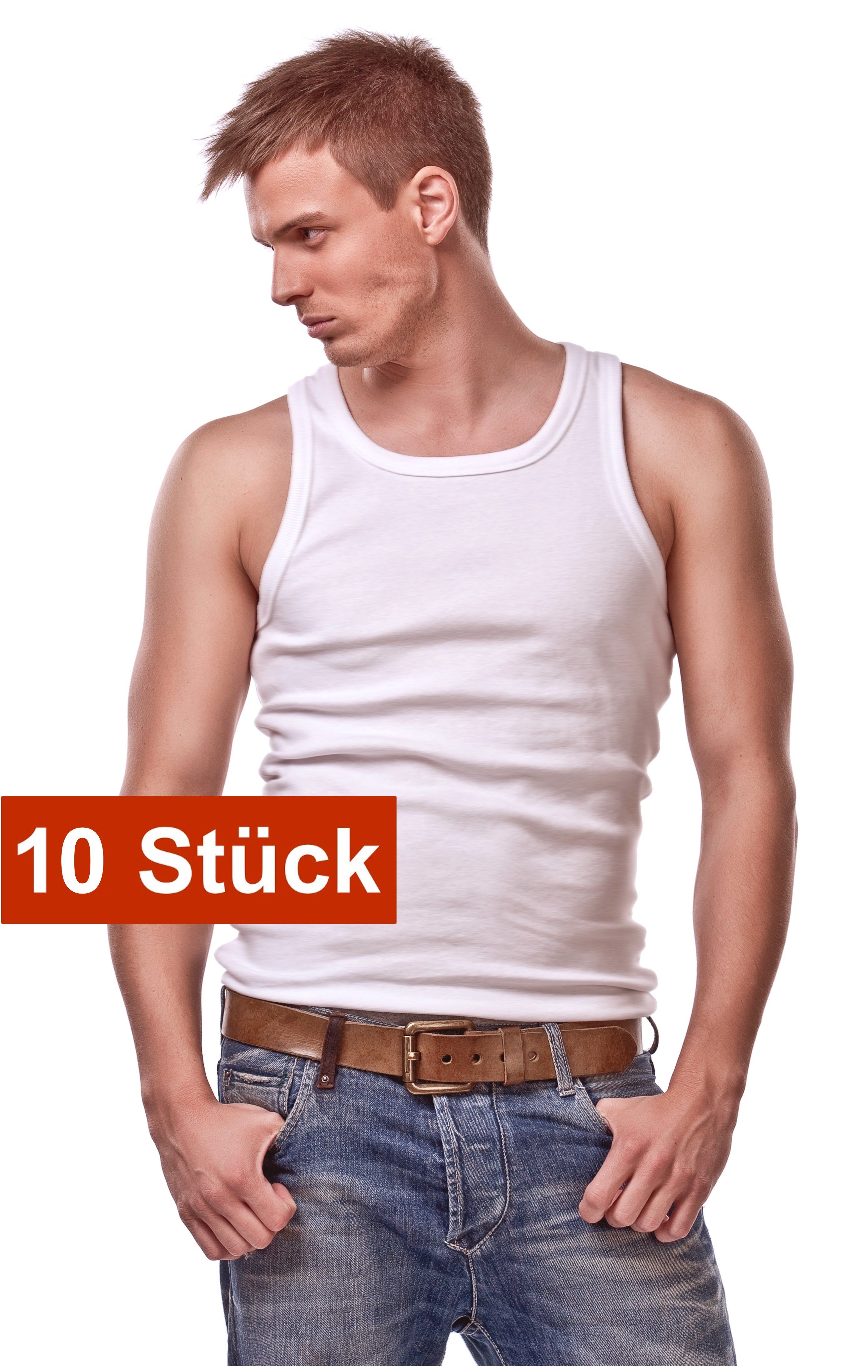 Cocain underwear Unterhemd Herren glatt weiss Feinripp kochfest trocknergee günstig online kaufen