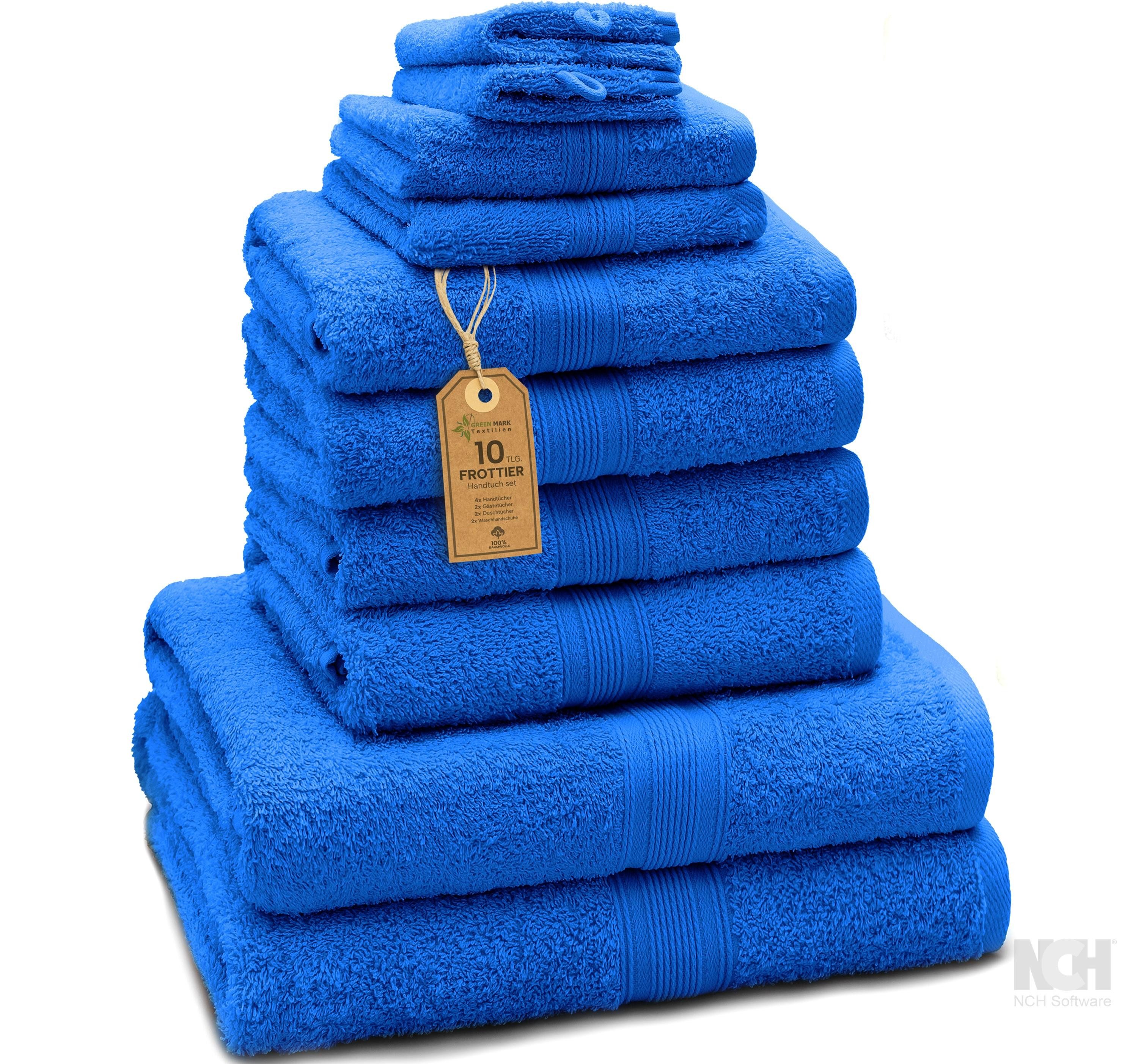 NatureMark Handtuch Set 10 tlg. Frottier Handtuch-Set, 100% Baumwolle (10-S günstig online kaufen