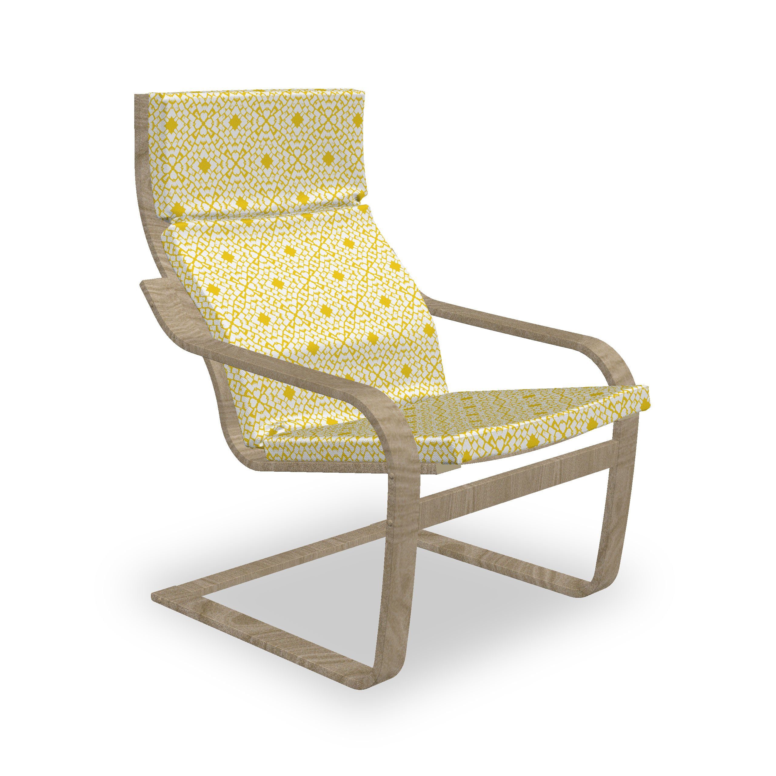Hakenschlaufe Stuhlkissen Sitzkissen und Art Reißverschluss, mit mit Stuhlkissen Texture Printed Deco Abakuhaus Brick