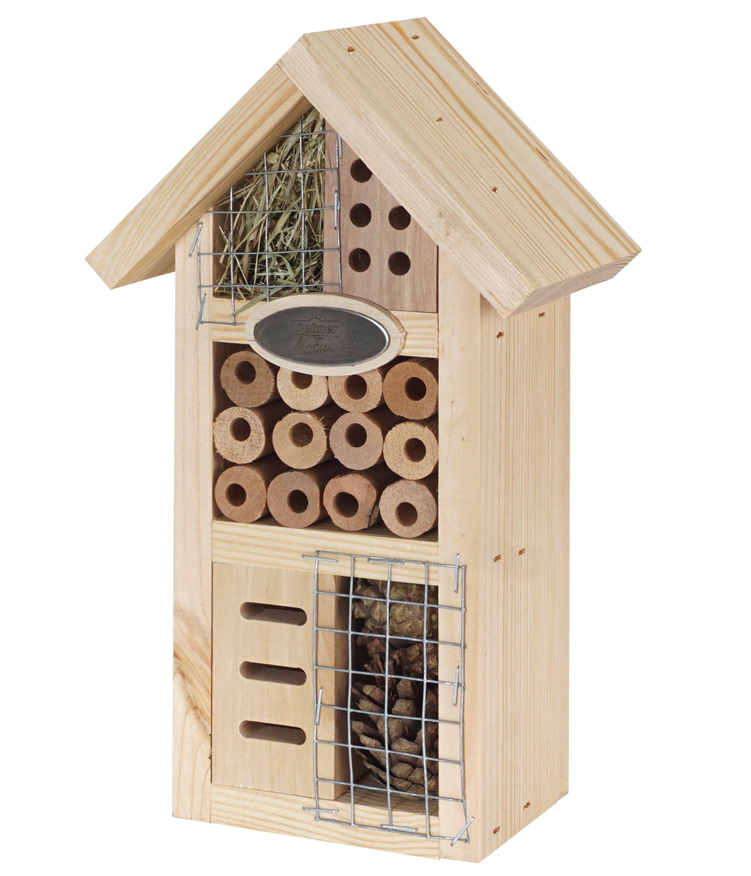 Dehner Insektenhotel Natura Premium Regina, 16 x 27 x 9 cm, aus FSC®-zertifiziertem Kiefernholz