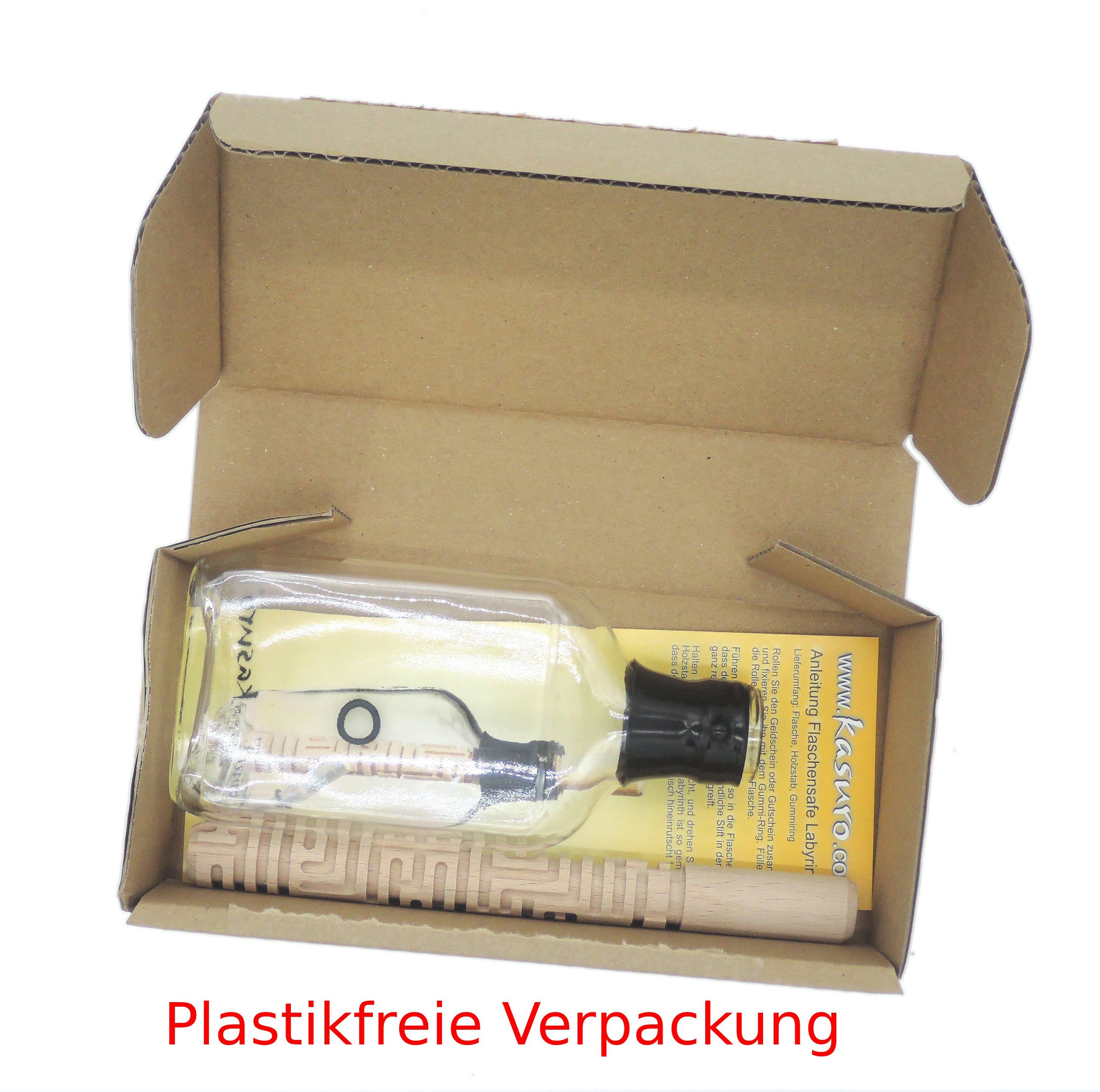 kasuro Geschenkbox Flaschensafe Labyrinth Geldgeschenk » Hochzeit Geburtstag Weihnachten
