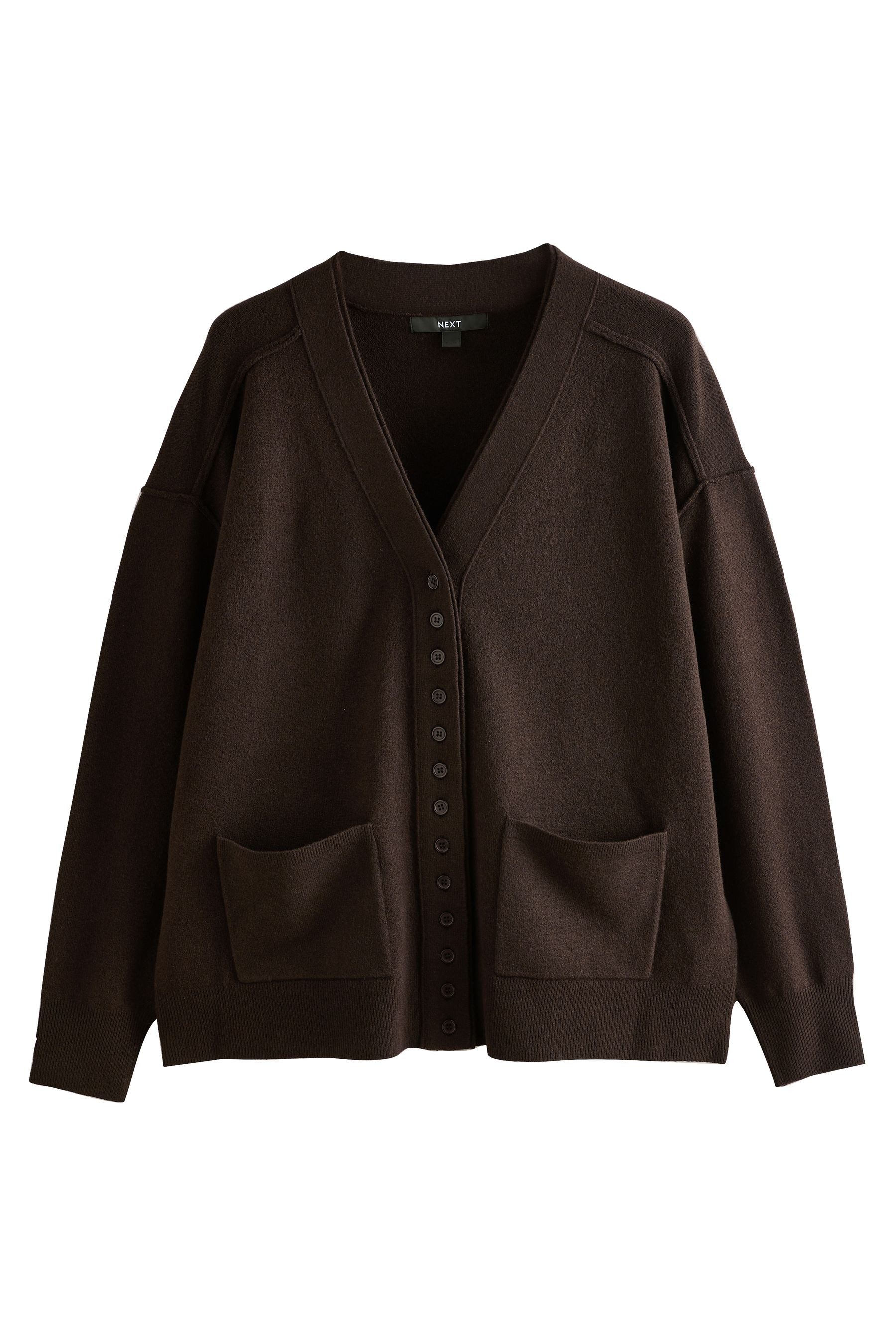 Next Strickjacke Weiche Strickjacke mit V-Ausschnitt, Kurzgröße (1-tlg) günstig online kaufen