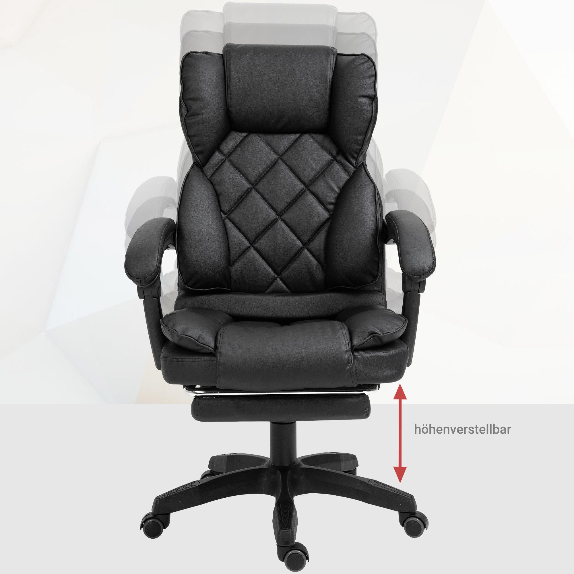 TRISENS Chefsessel Sokrat – Home Office Bürostuhl, Lederoptik, Fußstütze (1 günstig online kaufen