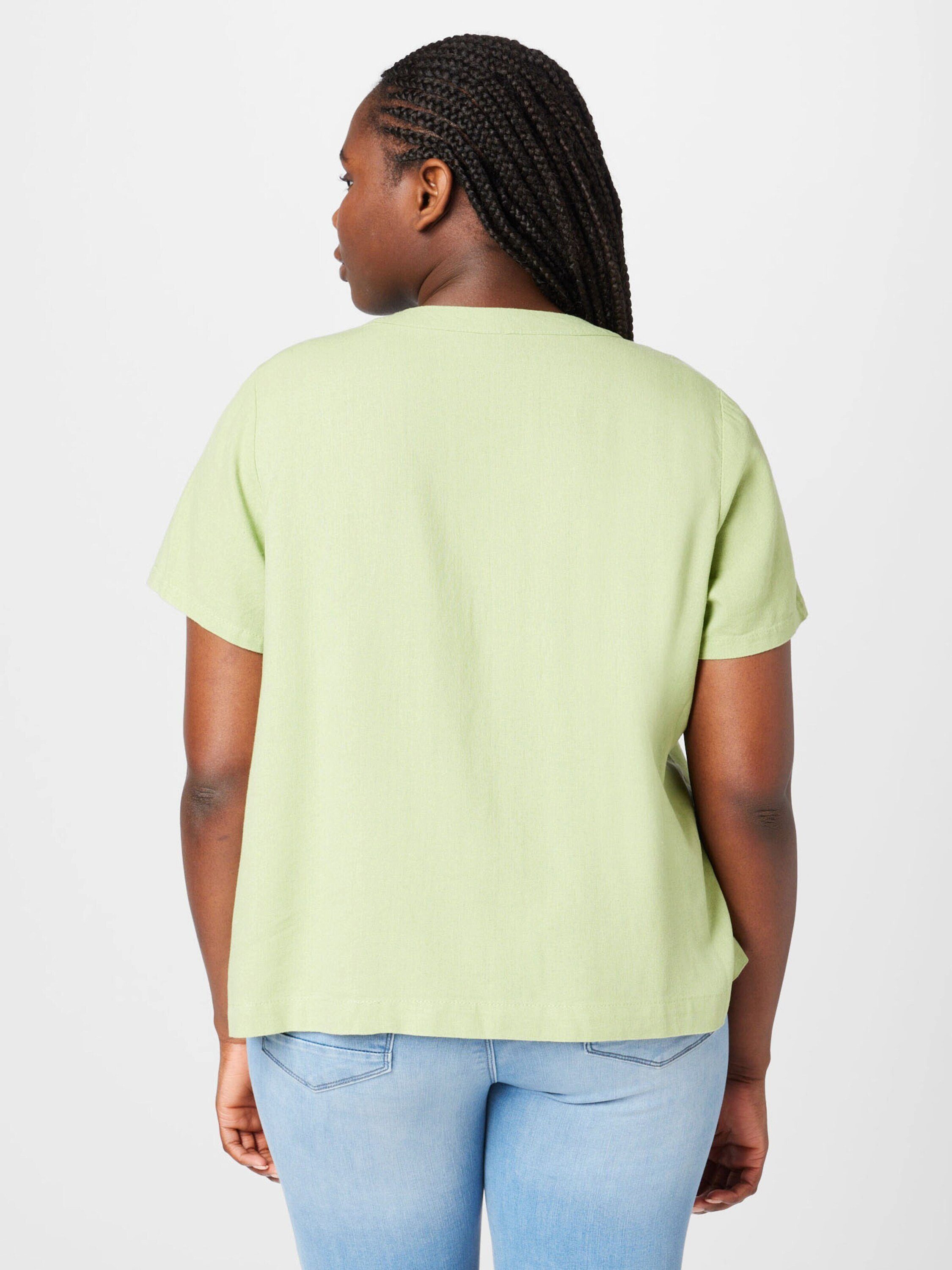 Vero Moda Curve T-Shirt Mymilo Falten, Ton-in-Ton-Nähte (1-tlg)