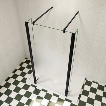 duschspa Duschwand Walk in Dusche Trennwand ESG Nano Glas Duschabtrennung Duschkabine, Einscheibensicherheihetsglas, Sicherheihetsglas, (Set), Glas