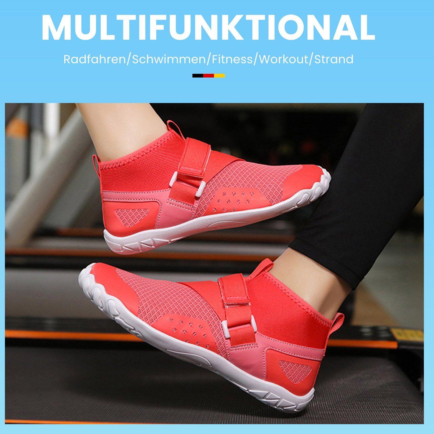 Barfußschuh Surfen,Tauchen,Bootfahren,Gymnastik Rosa Strandschuhe MAGICSHE Fitnessschuhe Rutschfeste Schwimmschuhe Fitness Surfschuhe, für