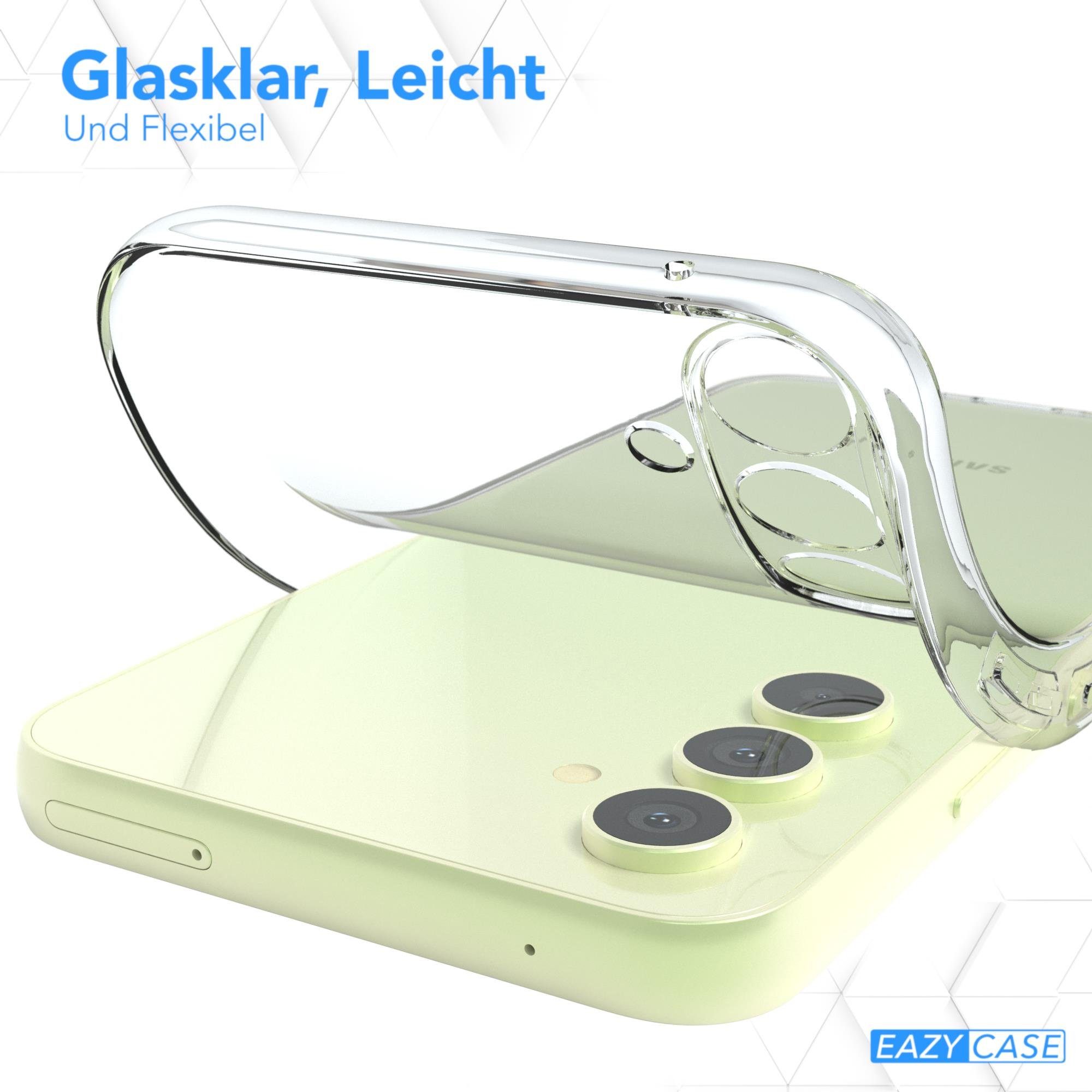 EAZY CASE Handyhülle Slimcover Clear für Samsung Galaxy A54 6,4 Zoll, durchsichtige Hülle Ultra Dünn Silikon Backcover TPU Telefonhülle Klar – Bild 5 von 5