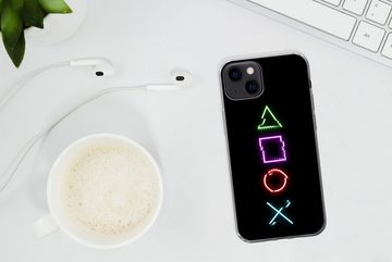 MuchoWow Handyhülle Spiele - Controller - Neon, Handyhülle Apple iPhone 13, Smartphone-Bumper, Print, Handy