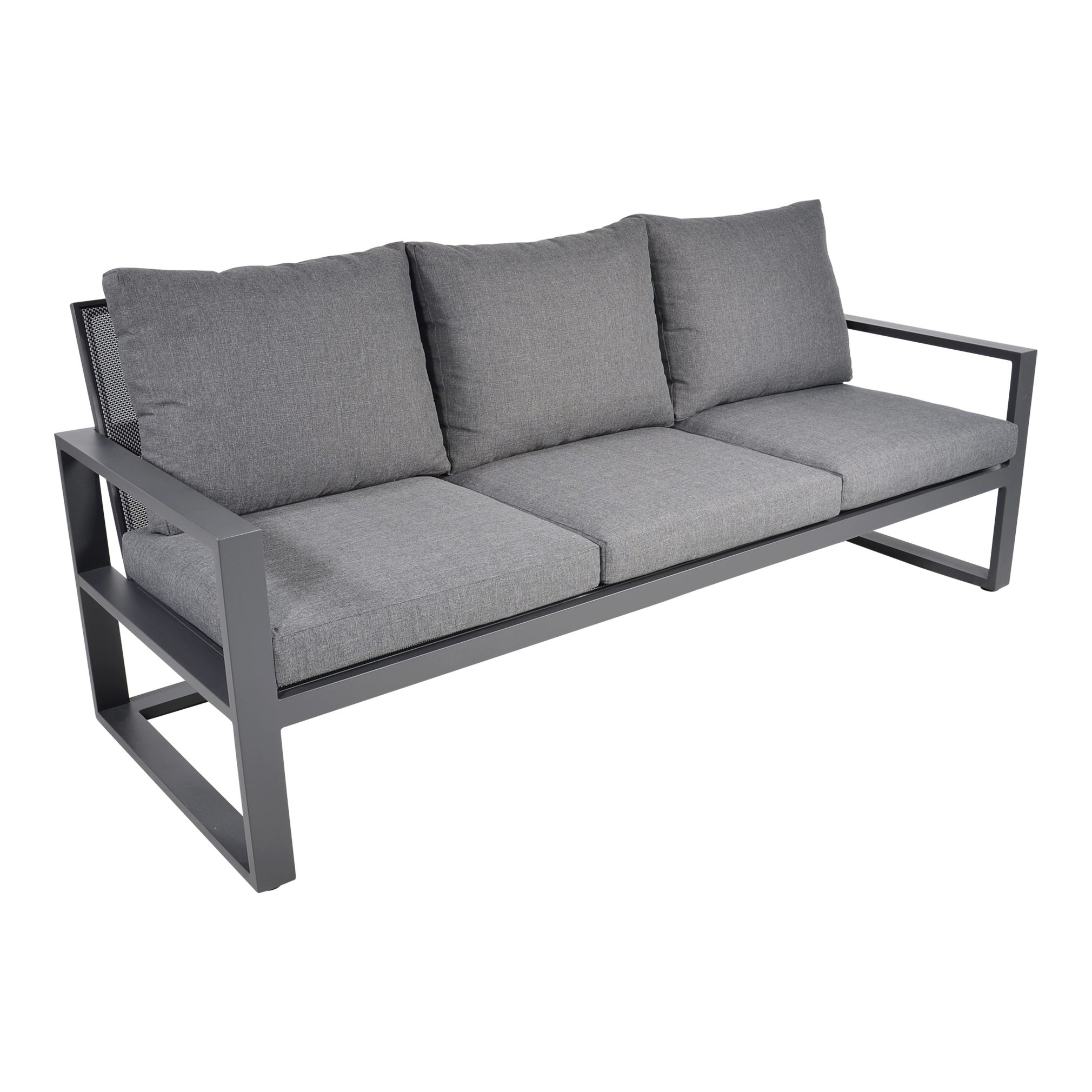 Lesli Living Gartenbank Loungebank Gartenbank Pina Colada anthrazit 209x80x86cm