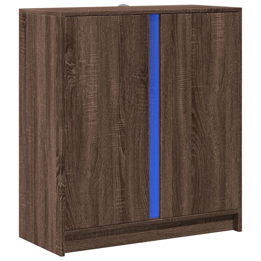 vidaXL Sideboard LED-Sideboard Braun Eichen-Optik 77x34x85 günstig online kaufen