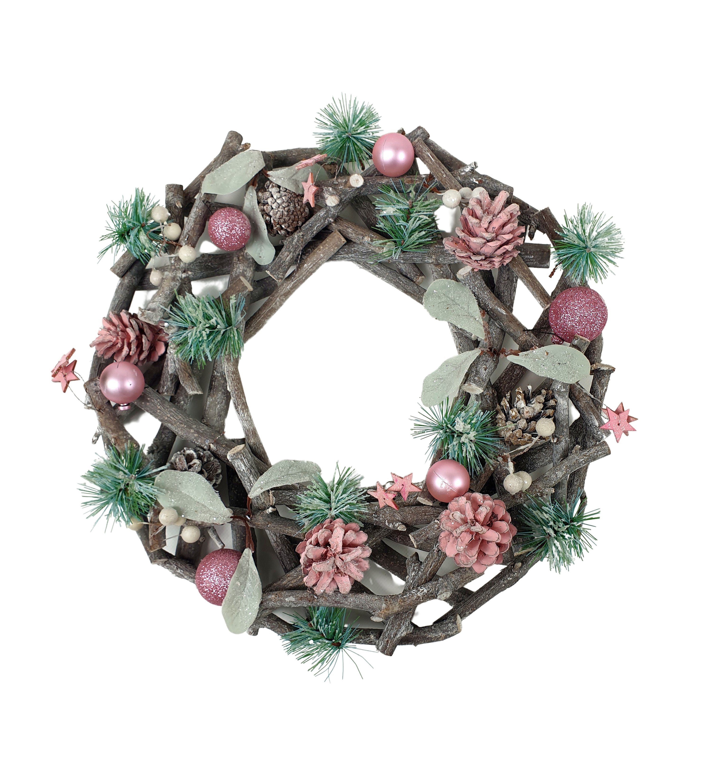 Dekokranz Dekokranz Winterkranz Weihnachtskranz Kranz 38cm