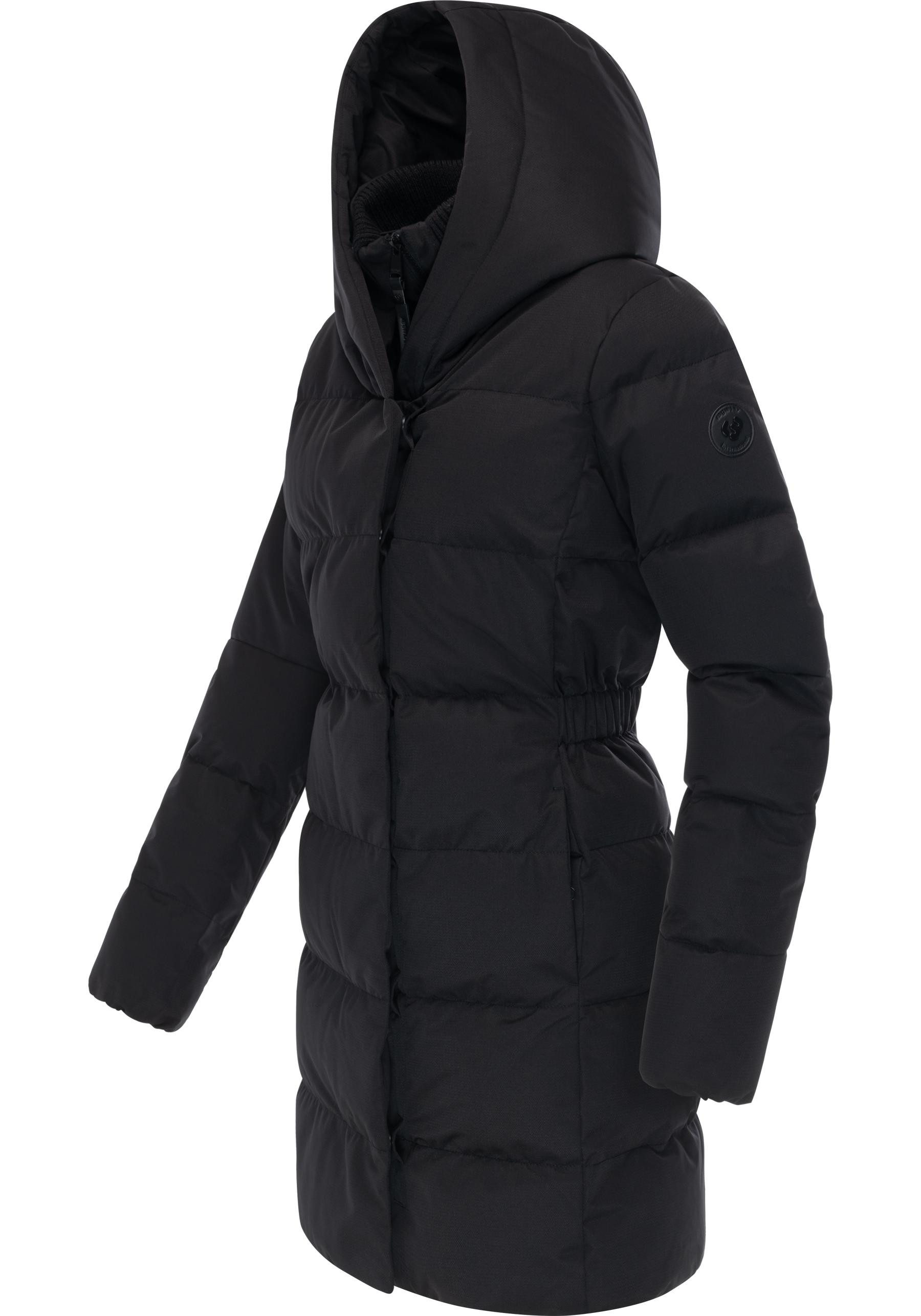 Ragwear Steppmantel Niani YOUMODO Warmer Wintermantel mit hohem Kragen und Kapuze
