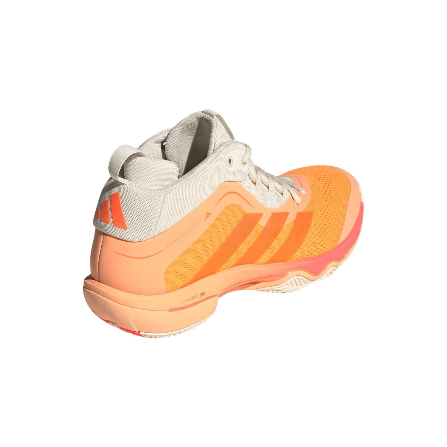 adidas Performance Hallen-Indoorschuhe CrazyFlight Mid 7 orange/weiss Herren Badmintonschuh