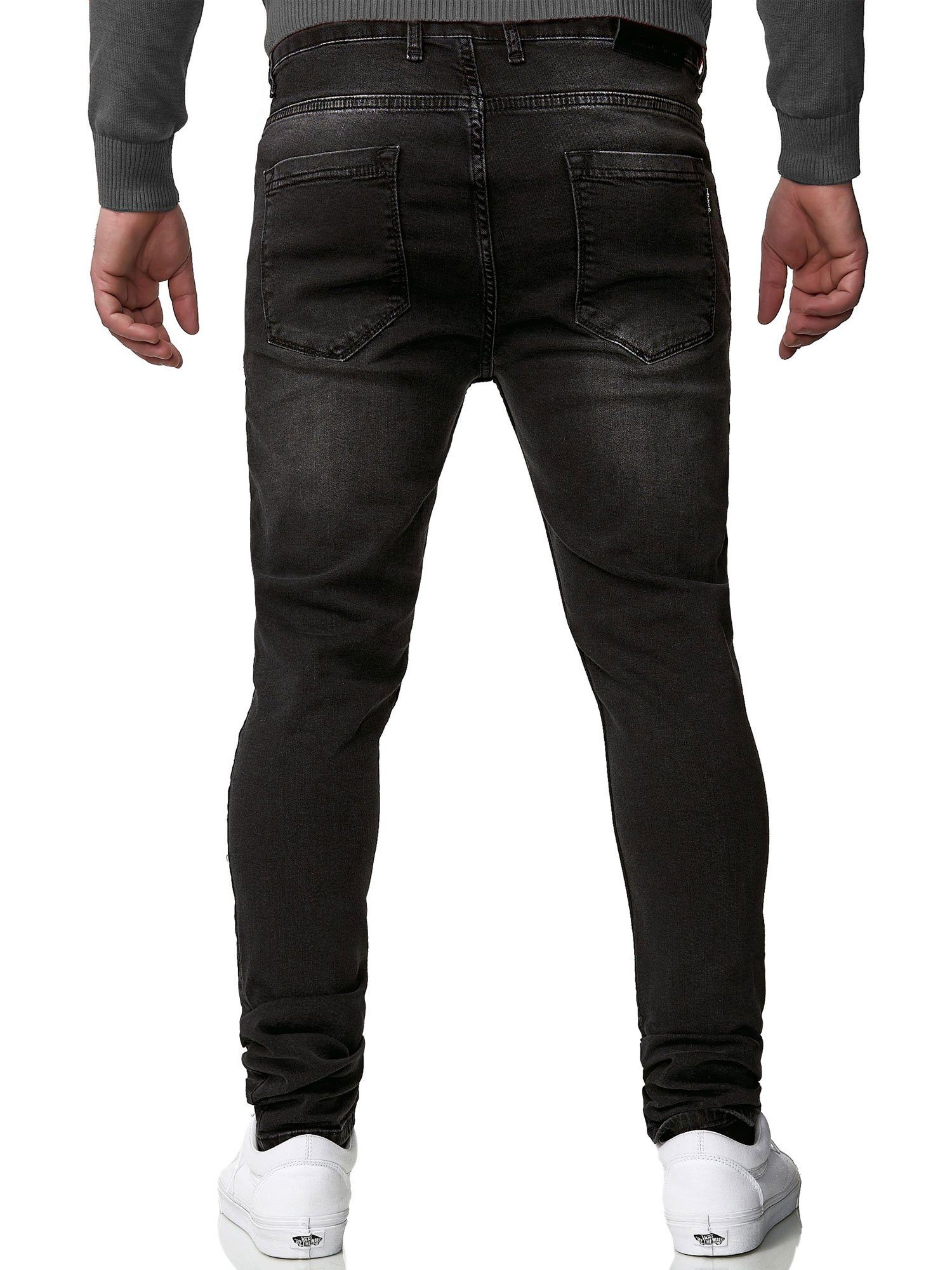 schwarz Destroyed-Look A102 Skinny-fit-Jeans Tazzio im