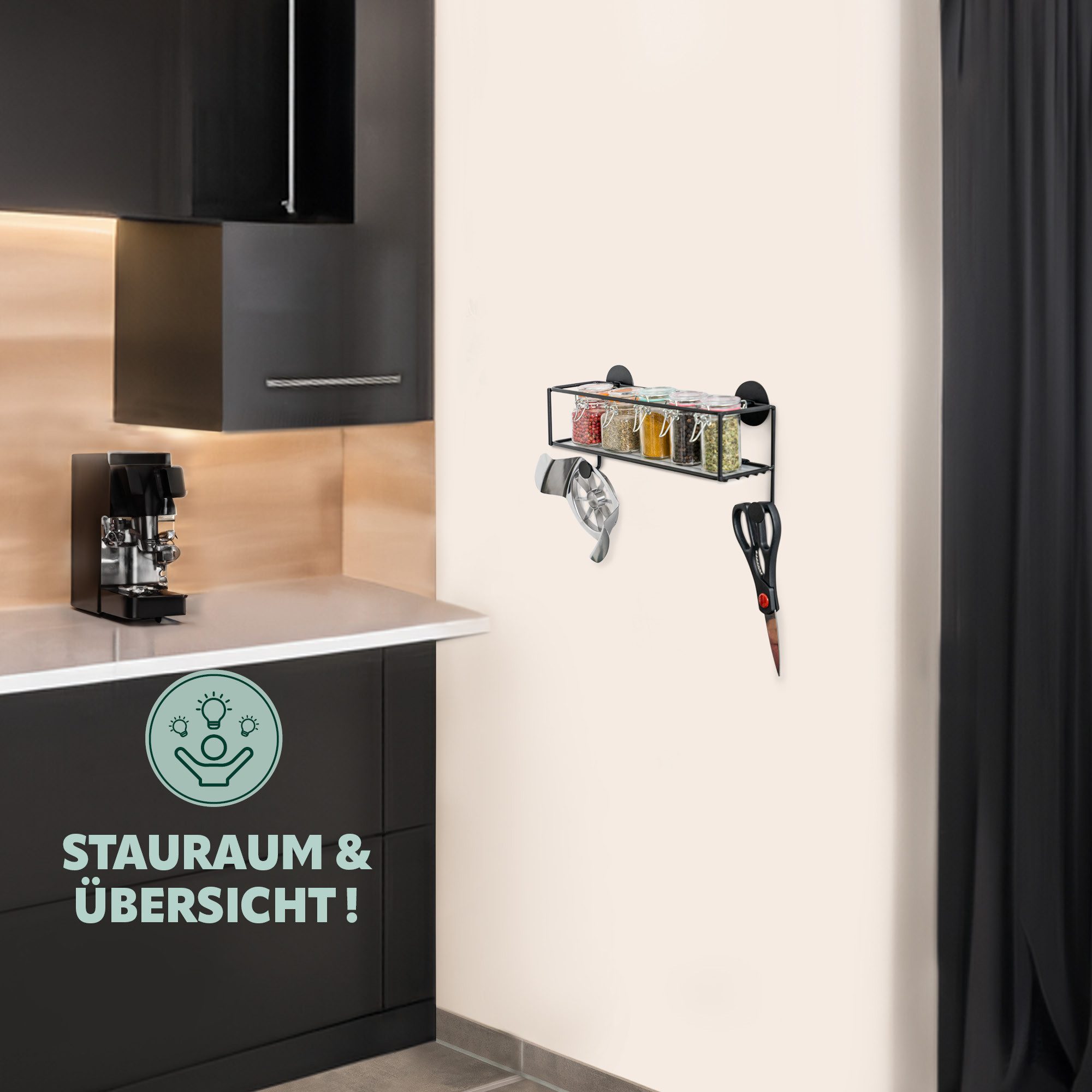 bremermann Gewürzregal Wandablage mit Haken, zum Kleben oder Bohren, inkl. günstig online kaufen