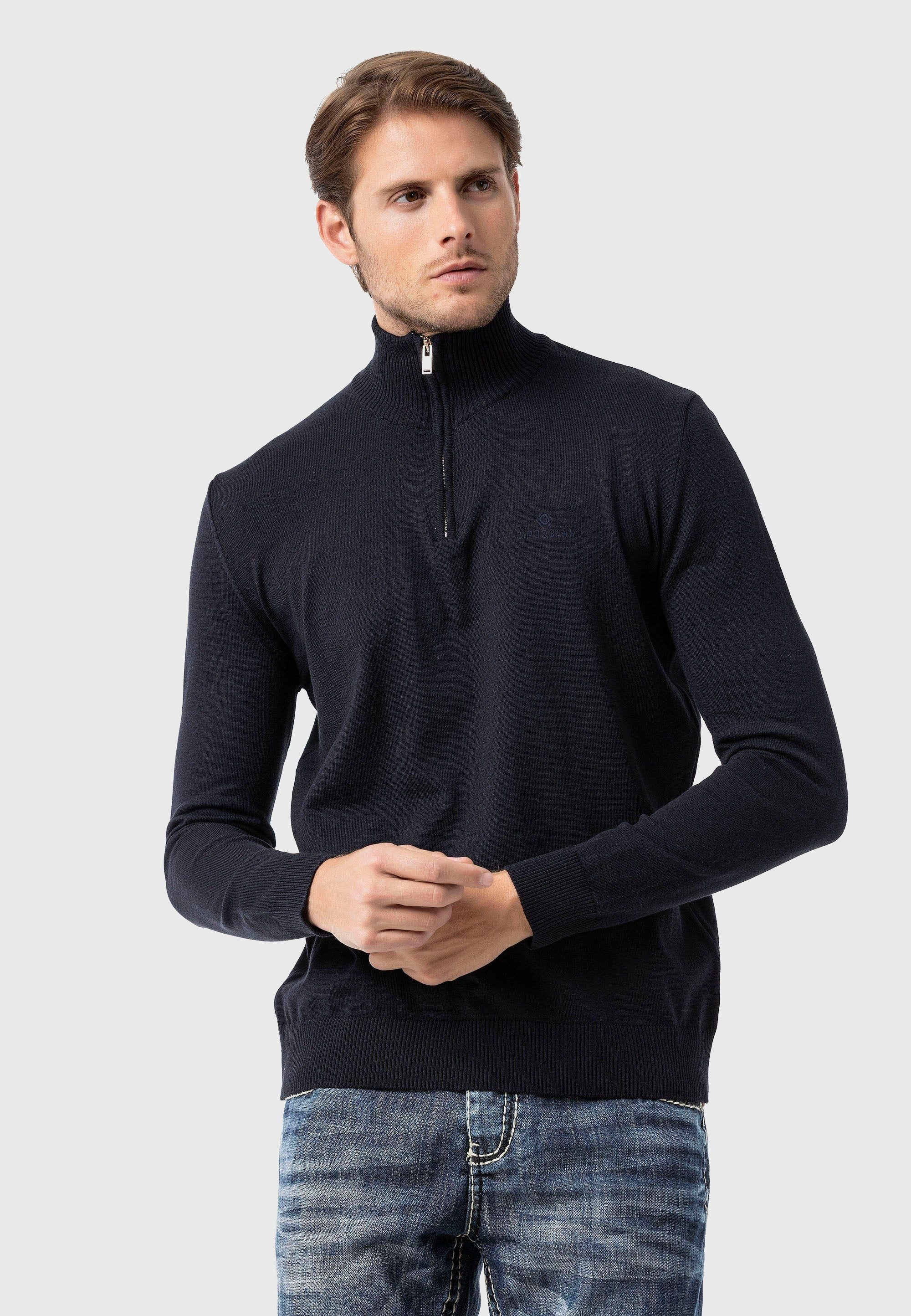 Cipo & Baxx Troyer "Pullover", mit Troyer-Kragen günstig online kaufen