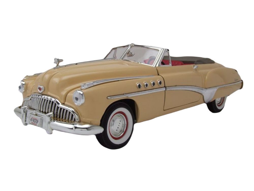Motormax Modellauto Buick Roadmaster Convertible 1949 creme, Maßstab 1:18