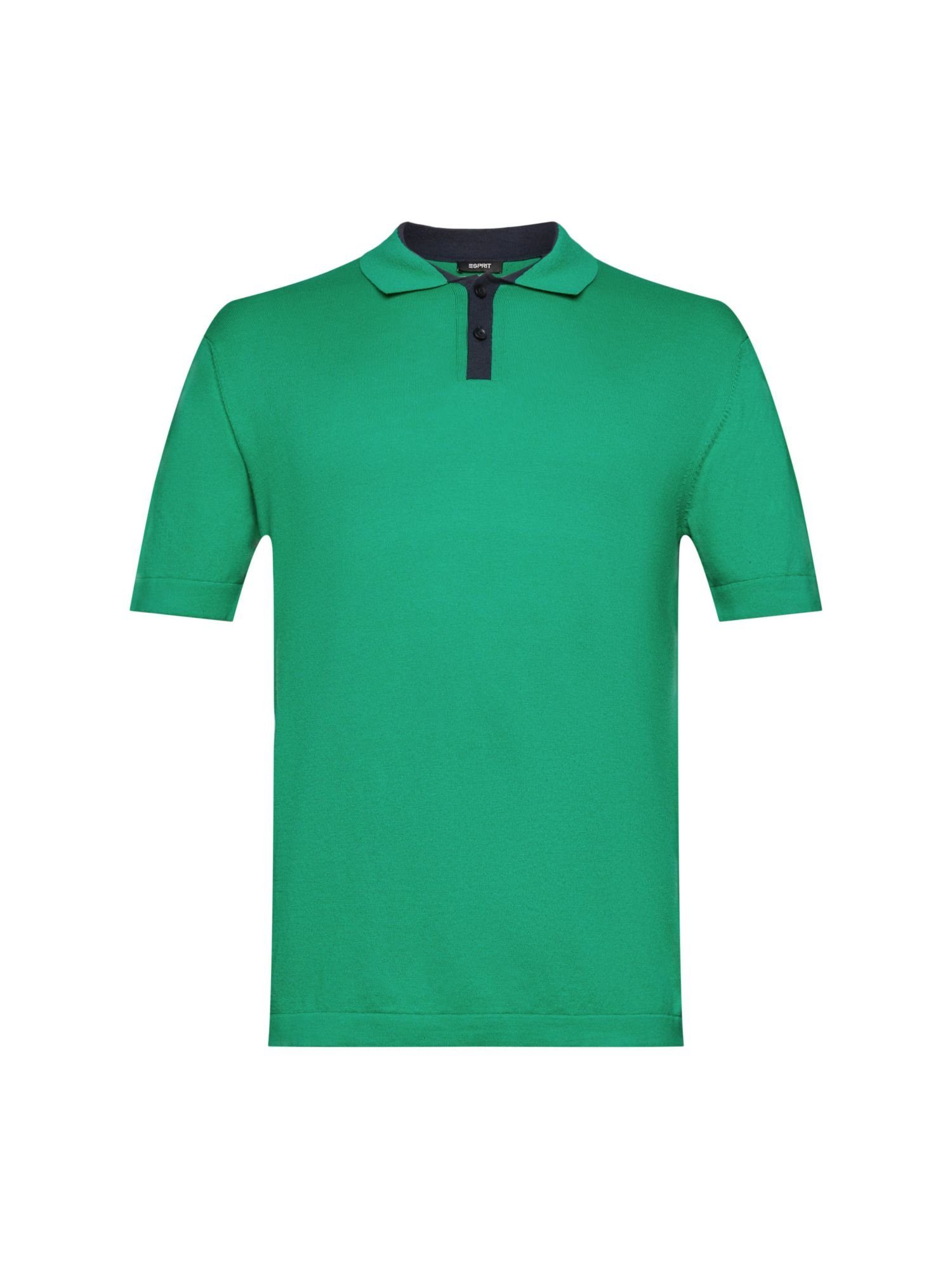 Esprit Collection Poloshirt Mesh-Poloshirt aus Baumwollmix GREEN | Poloshirts