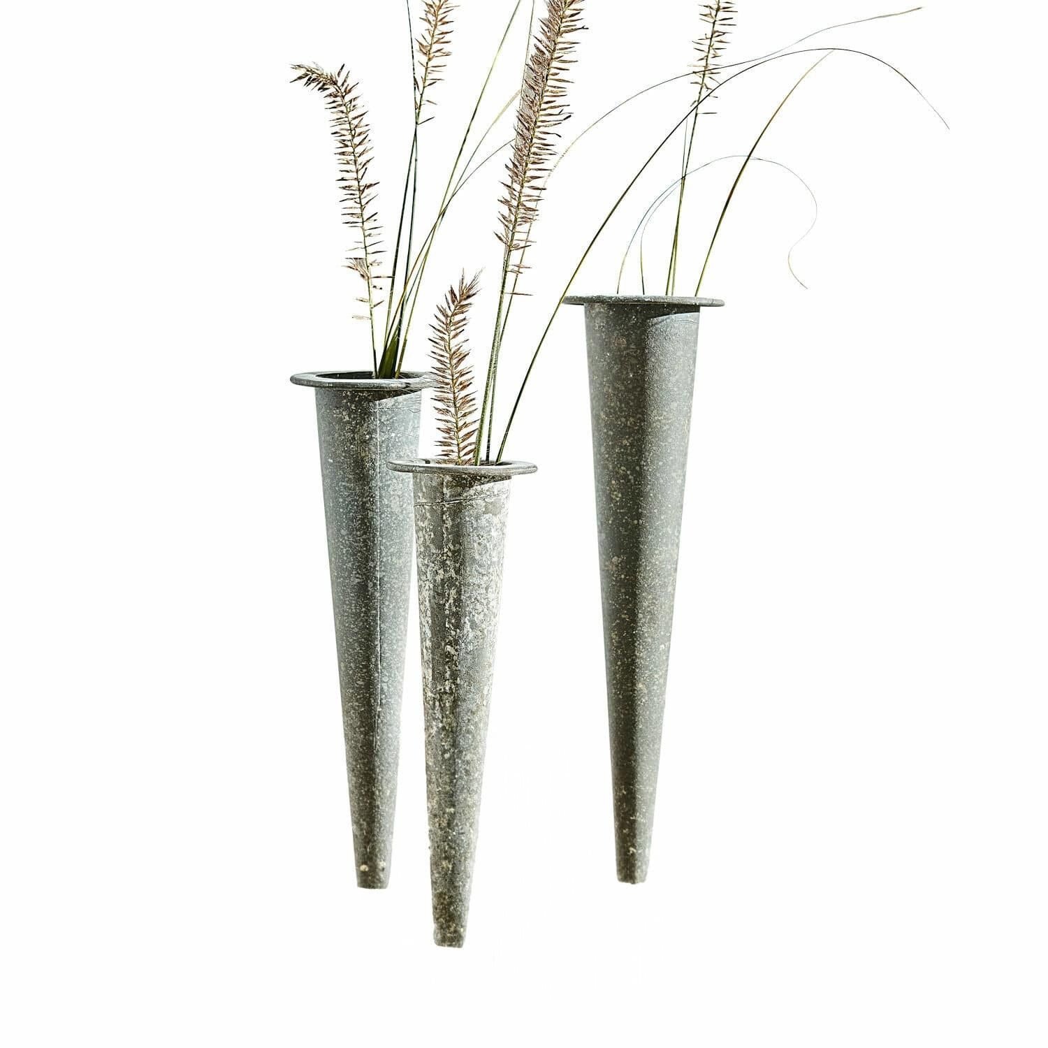 Mirabeau Übertopf Vase 3er Set Vullierens antikgrau