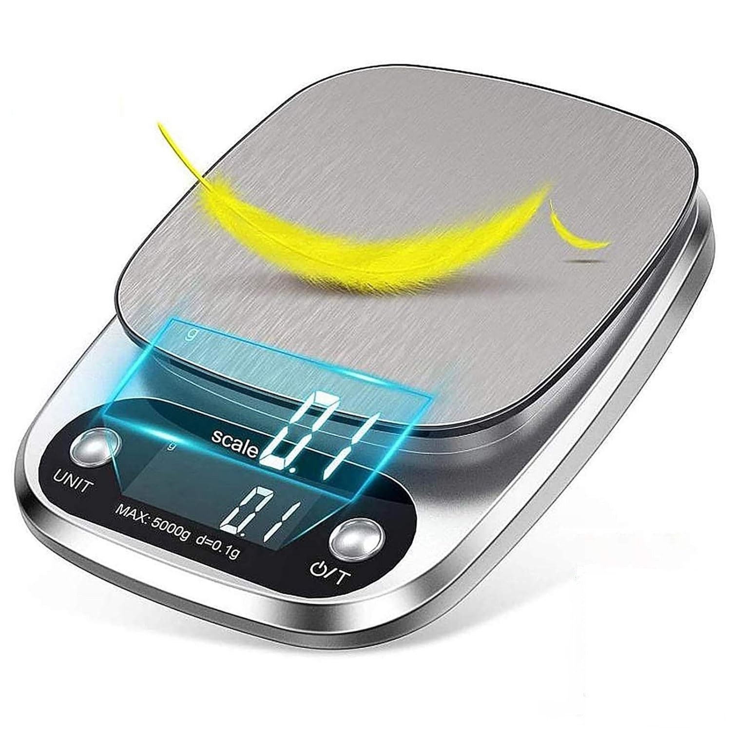 Revinta Küchenwaage Küchenwaage digitale Grammwaage 5KG / 1g Digital Edelstahl