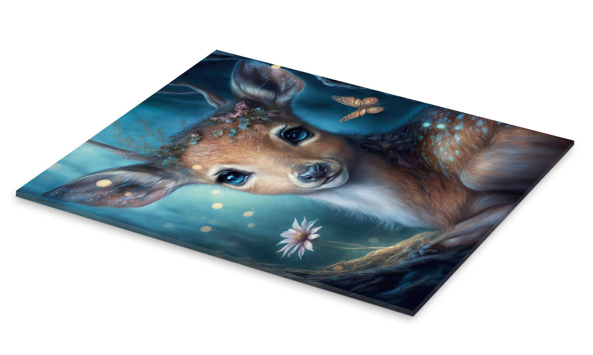 Posterlounge Wandbild Zauberhaftes Rehkitz, Dolphins DreamDesign, erhältlich als Poster, Leinwandbild, Wandsticker oder Acrylglasbild