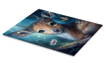 Posterlounge Acrylglasbild Dolphins DreamDesign, Zauberhaftes Rehkitz, Jungenzimmer Digitale Kunst