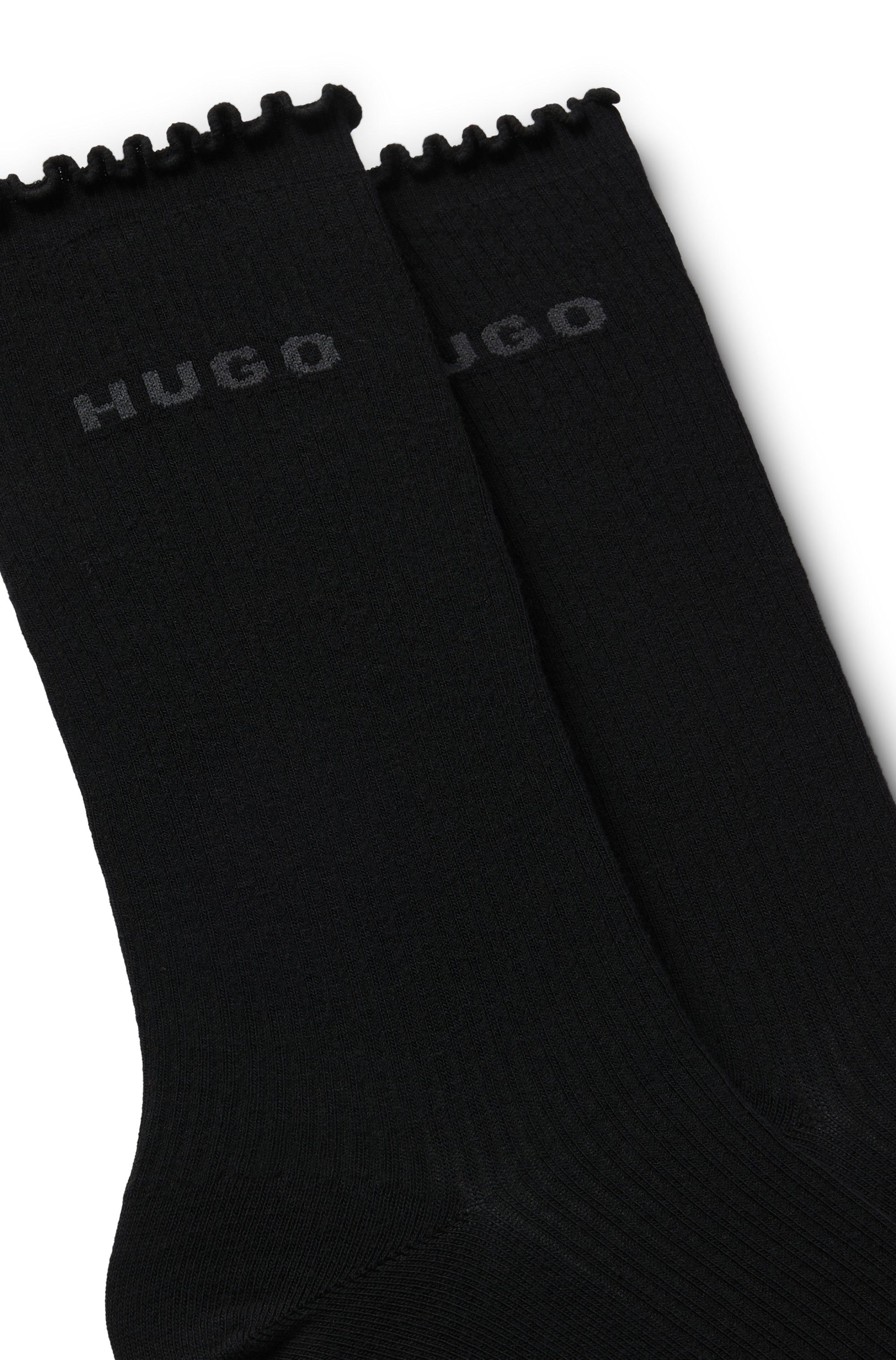 HUGO Basicsocken 2P RS LETTUCE CC W (2-Paar) Bund leicht gekräuselt – Bild 4 von 5