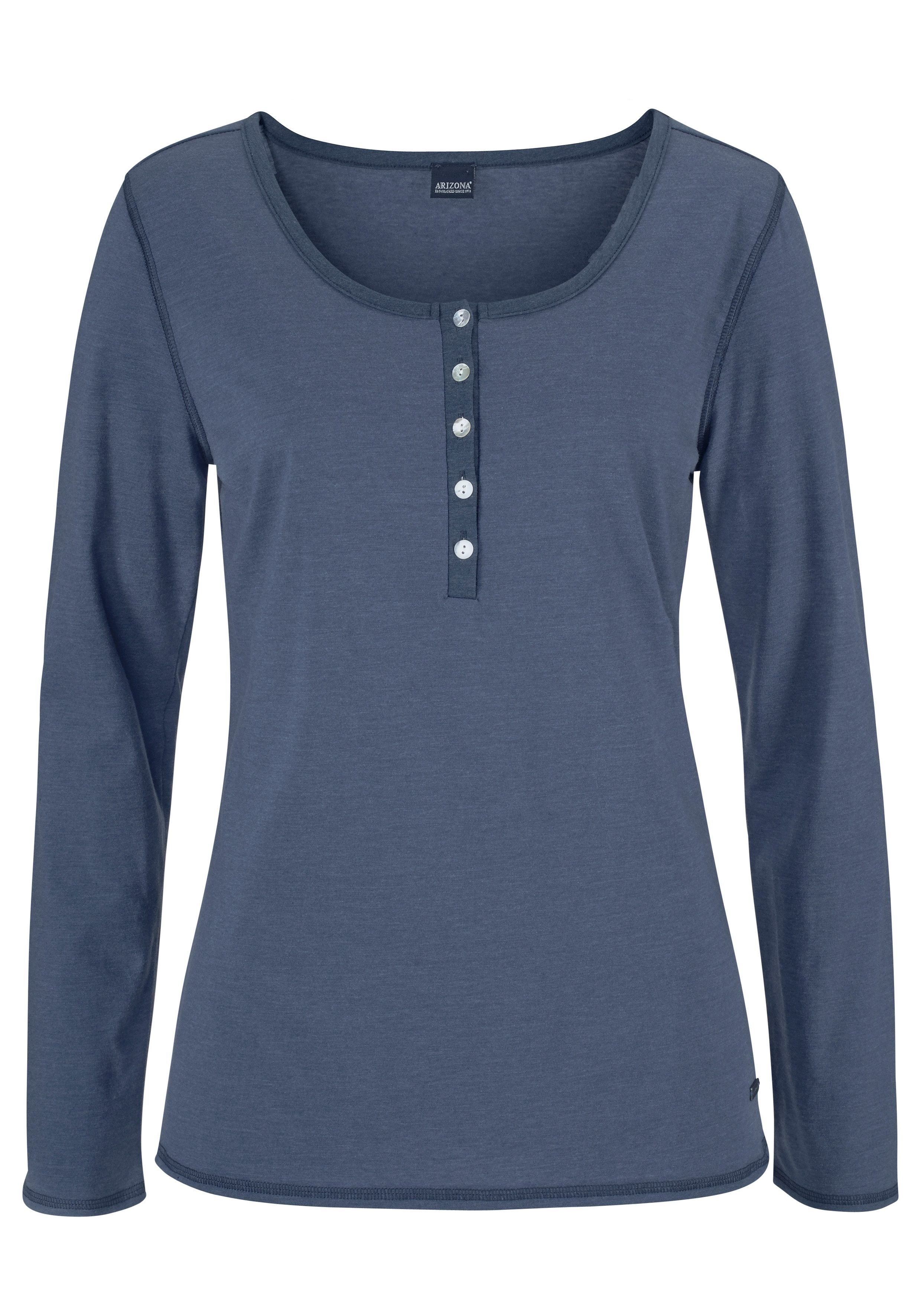 Arizona Pyjama (2 tlg) in melierter Qualität mit Knopfleiste. Reduzierter Preis € 29,99. Unverbindliche Preisempfehlung € 39,99