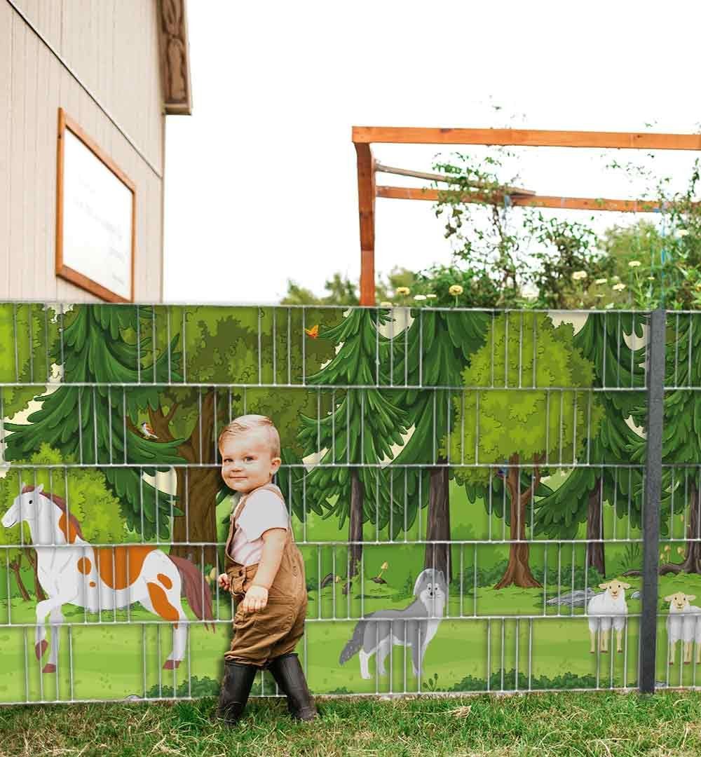 MyMaxxi Sichtschutzstreifen Sichtschutzstreifen Wald Sichtschutz Garten Zaun, (Wald)
