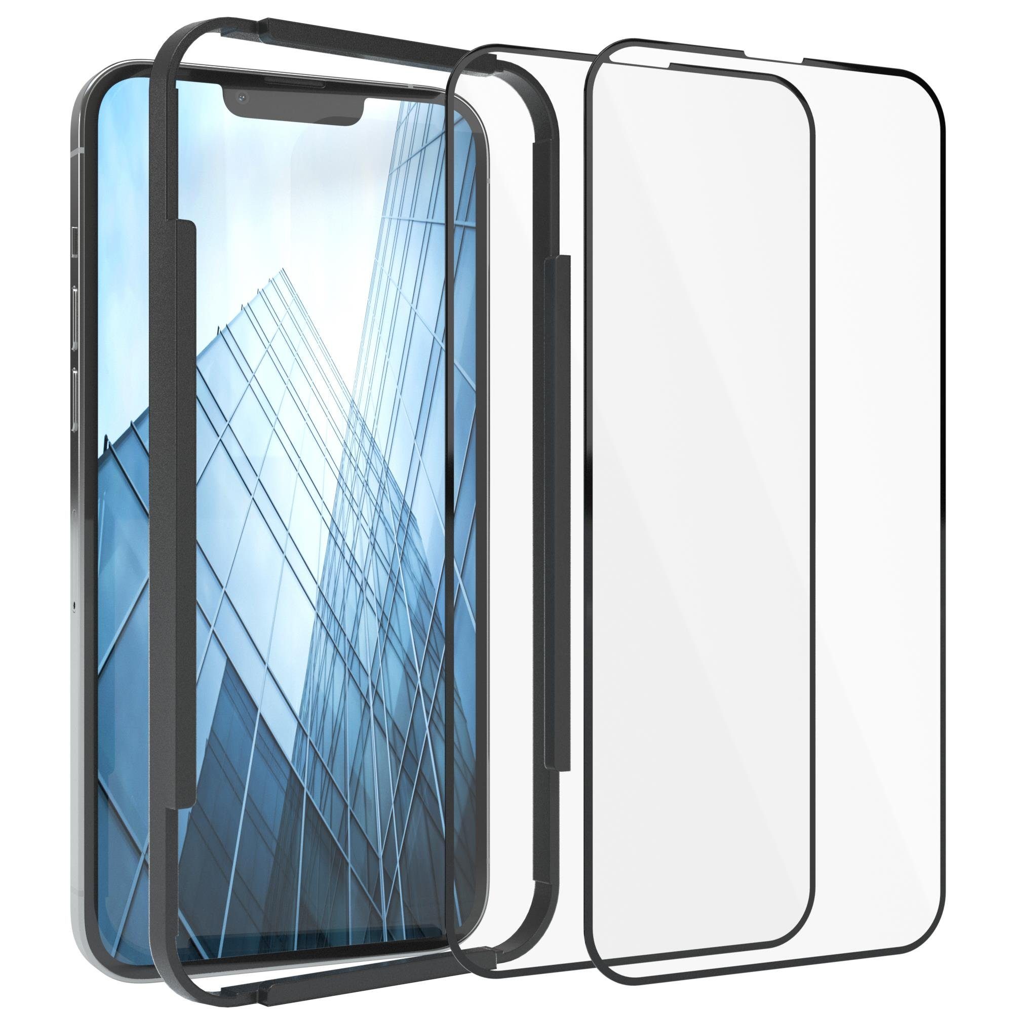 EAZY CASE Displayschutzfolie 2x Schutzglas für iPhone 13 Pro Max iPhone 14 Plus, Bildschirmschutz Display Glasfolie 6,7 Zoll Panzerglas Glas 9H Folie